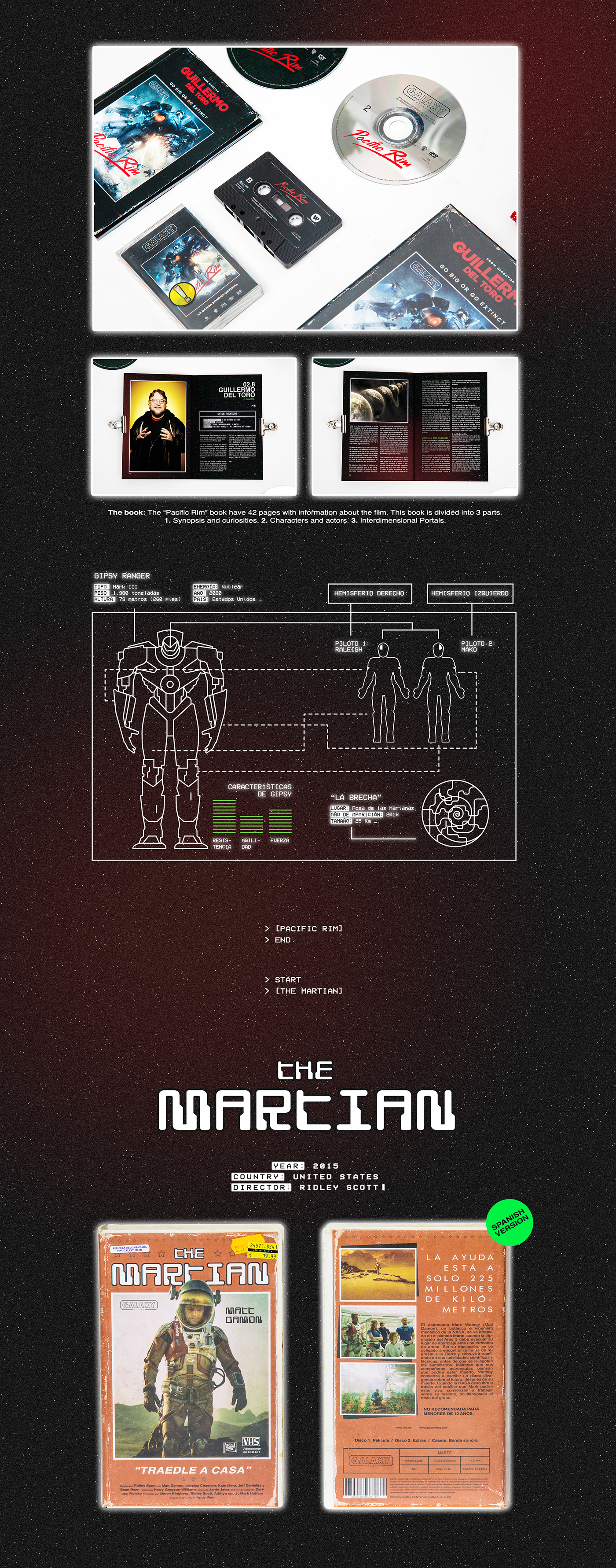 Galaxy Films 80's Movies vhs sci-fi cassette Collection graphic design  Retro Ciencia ficción