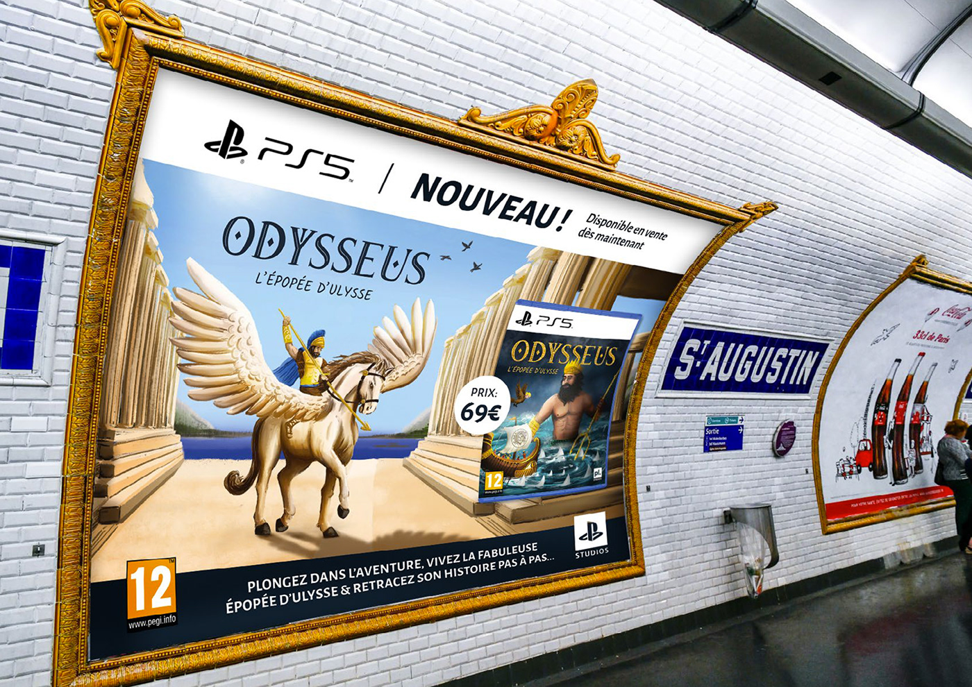 adventure game graphicdesign grec ILLUSTRATION  mythology odyssee poseidon ps5 ulysse