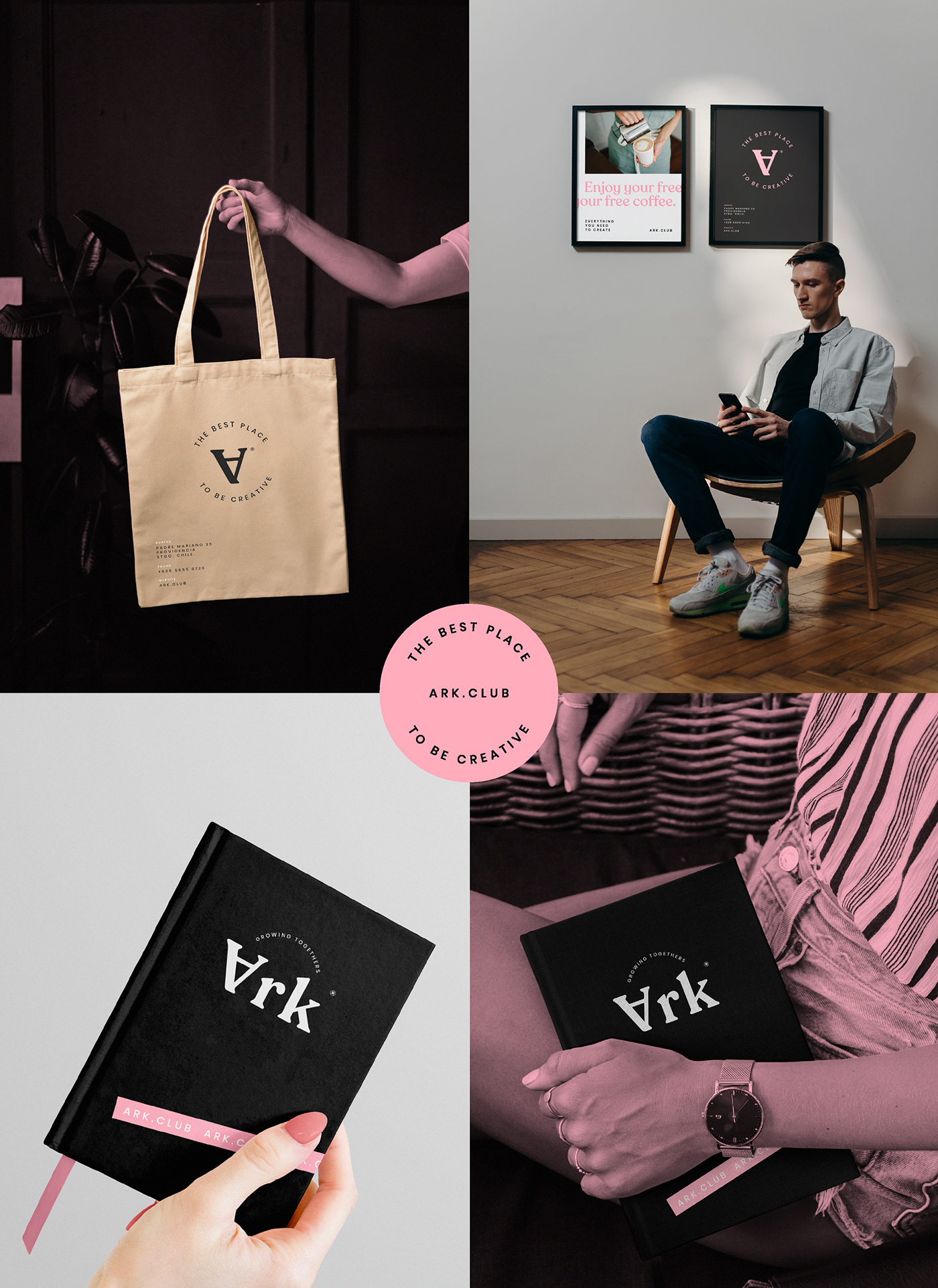 brand branding  chile community cowork culture graphic design  logo Merch visual identity