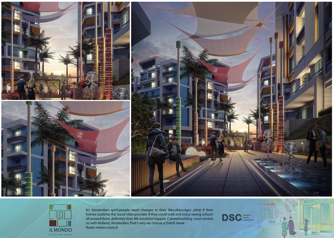 Landscape Master Plan Urban Design architecture compound Gated Communities residential art design visualization