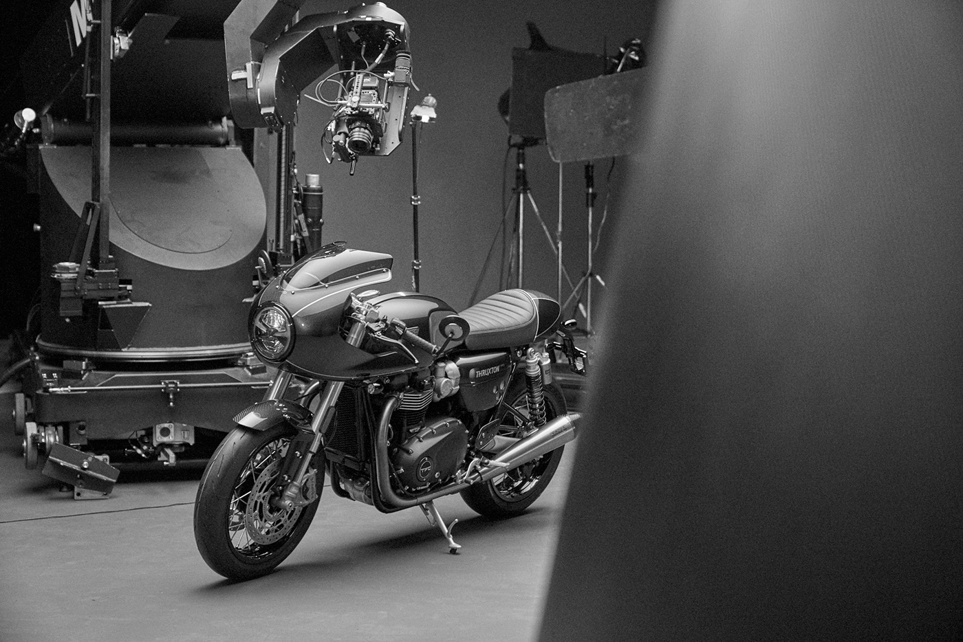 Triumph Motorcycles Film behind the scenes Harniman Photography  motion control rig Milo motorcycles motorcycle film Triumph Motorcycles motorcycle photography