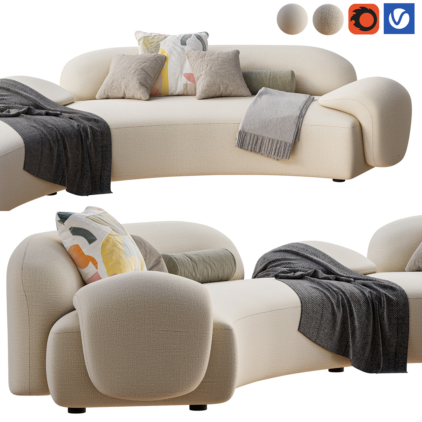 Couch sofa furniture interior design  visualization modern architecture archviz Render