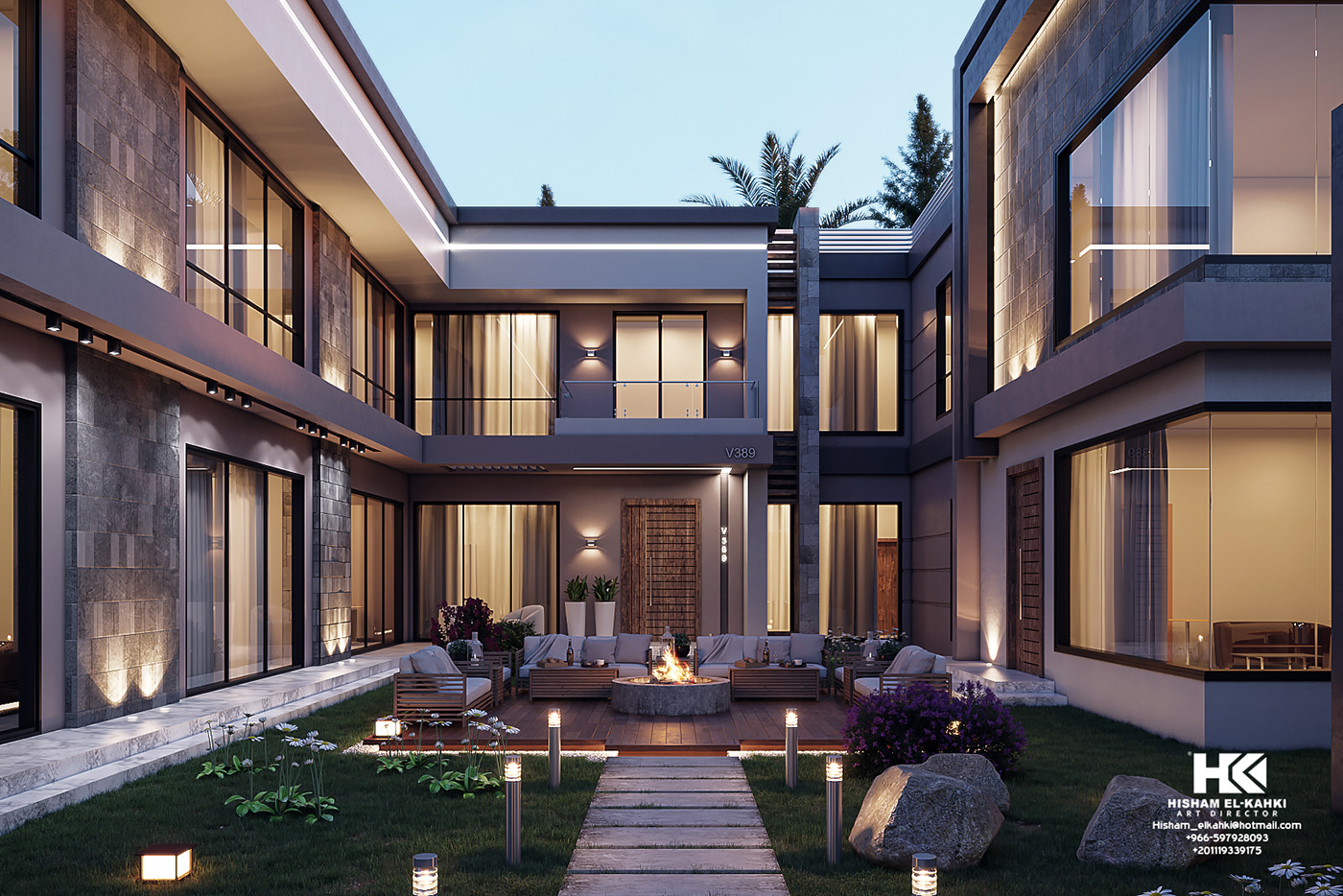 architecture design exterior Landscape modern Villa تصميم فيلا Saudi Arabia واجهة