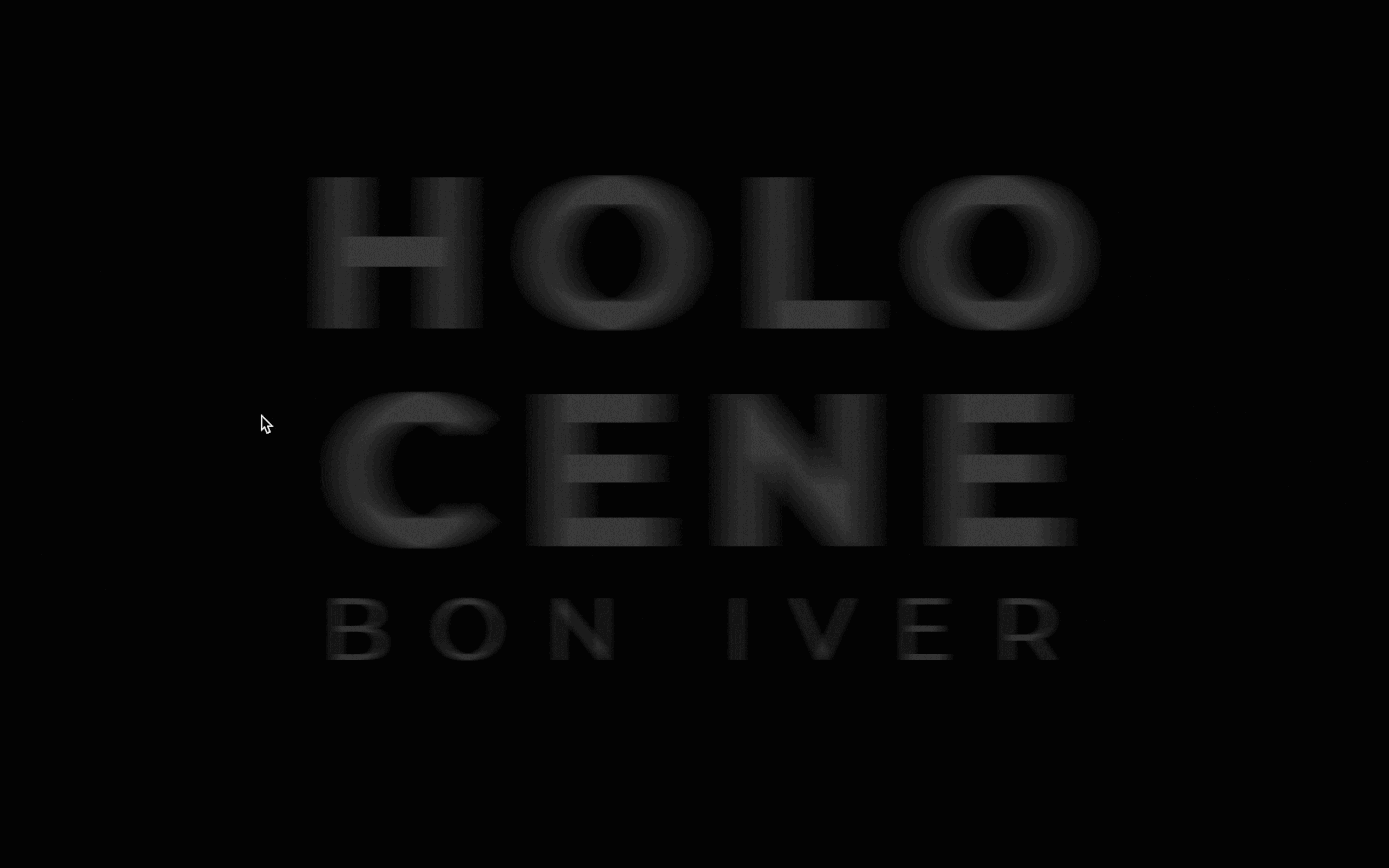 bon iver holocene music Lyrics HTML expressive typography  