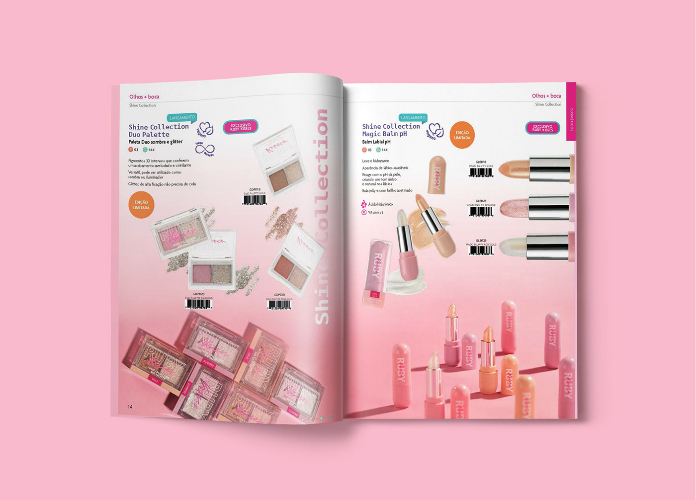 Catálogos products catalog diagramação revista Anúncios catálogo de produtos Catálogo de cosmeticos catalogo de maquiagem cosmetic catalog makeup catalog