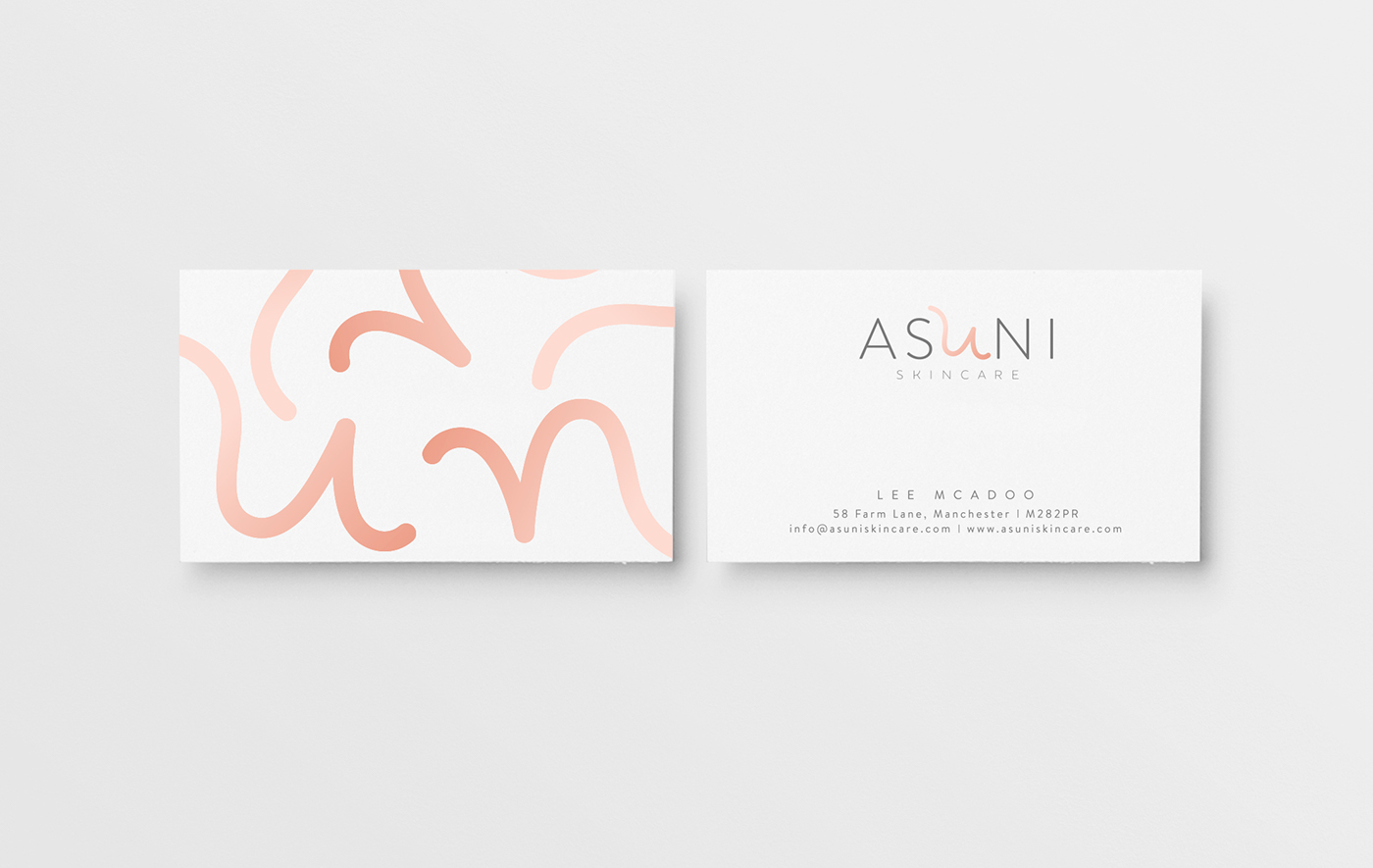 skincare Cosmetic branding  identity brand asuni logo