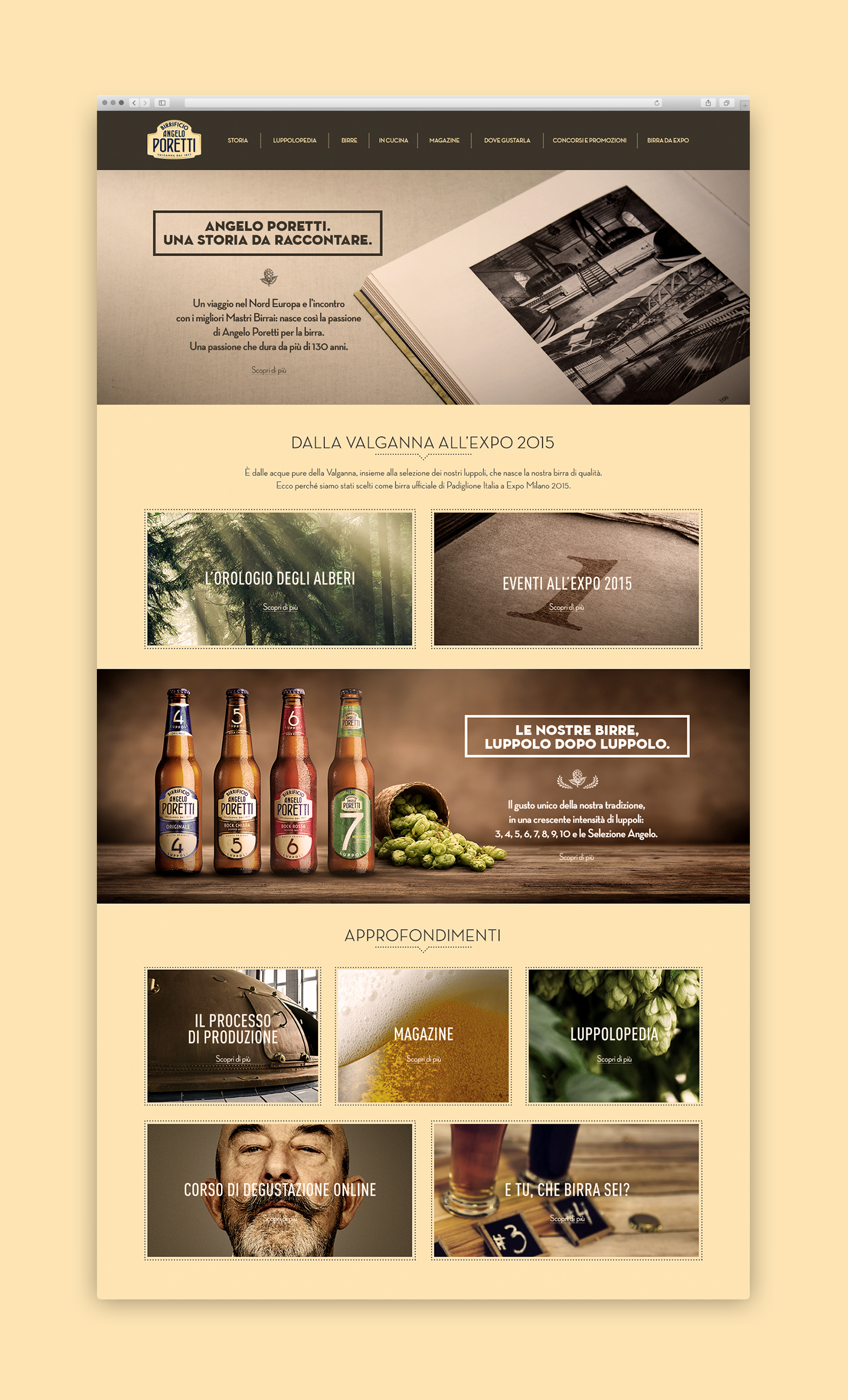 Poretti Birra beer craft beer Web design birrificio