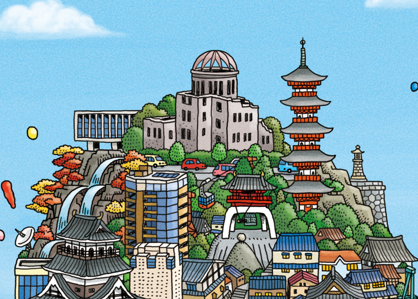 Hiroshima Illustration Guidebook by IC4DESIGN inc.