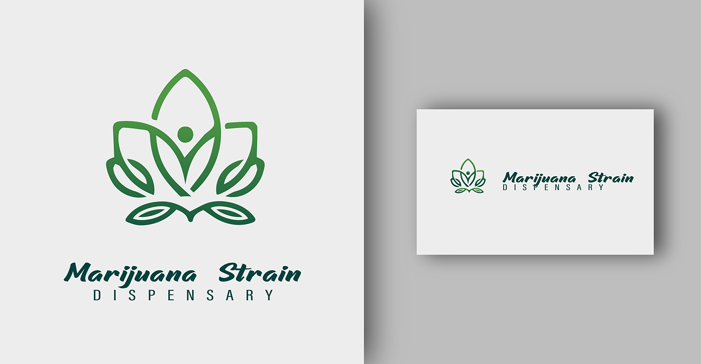 design dispensary graphic green logo marijuana medical