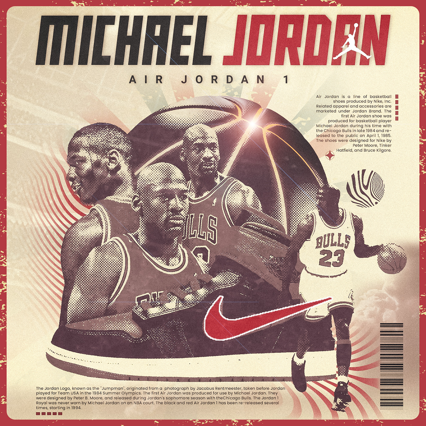 Michael Jordan Nike sports design shoes retro design vintage Retro air jordan basketball