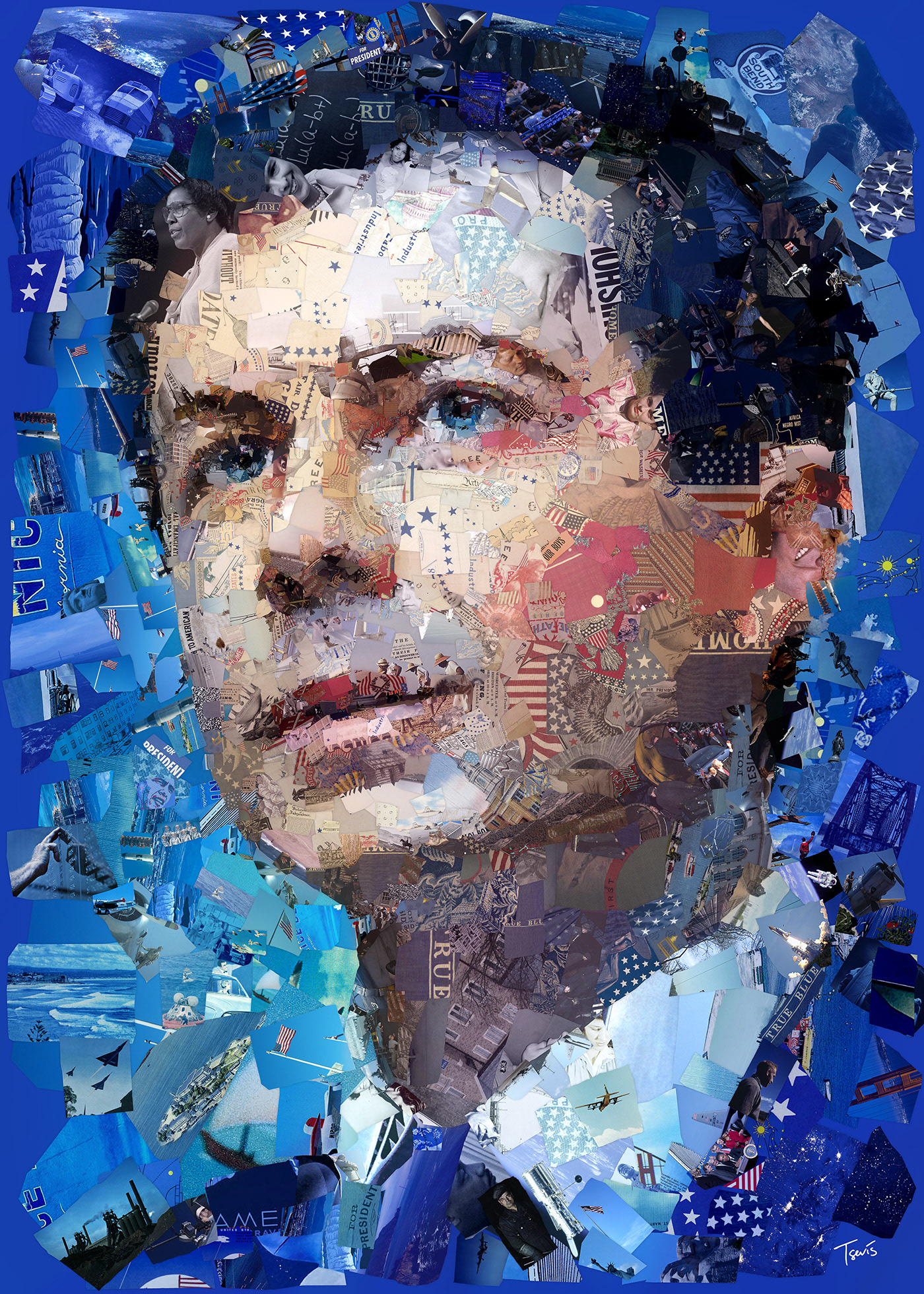 politics photomosaic collage visual design democrats Pete buttigieg Propaganda poster Elections Primaries