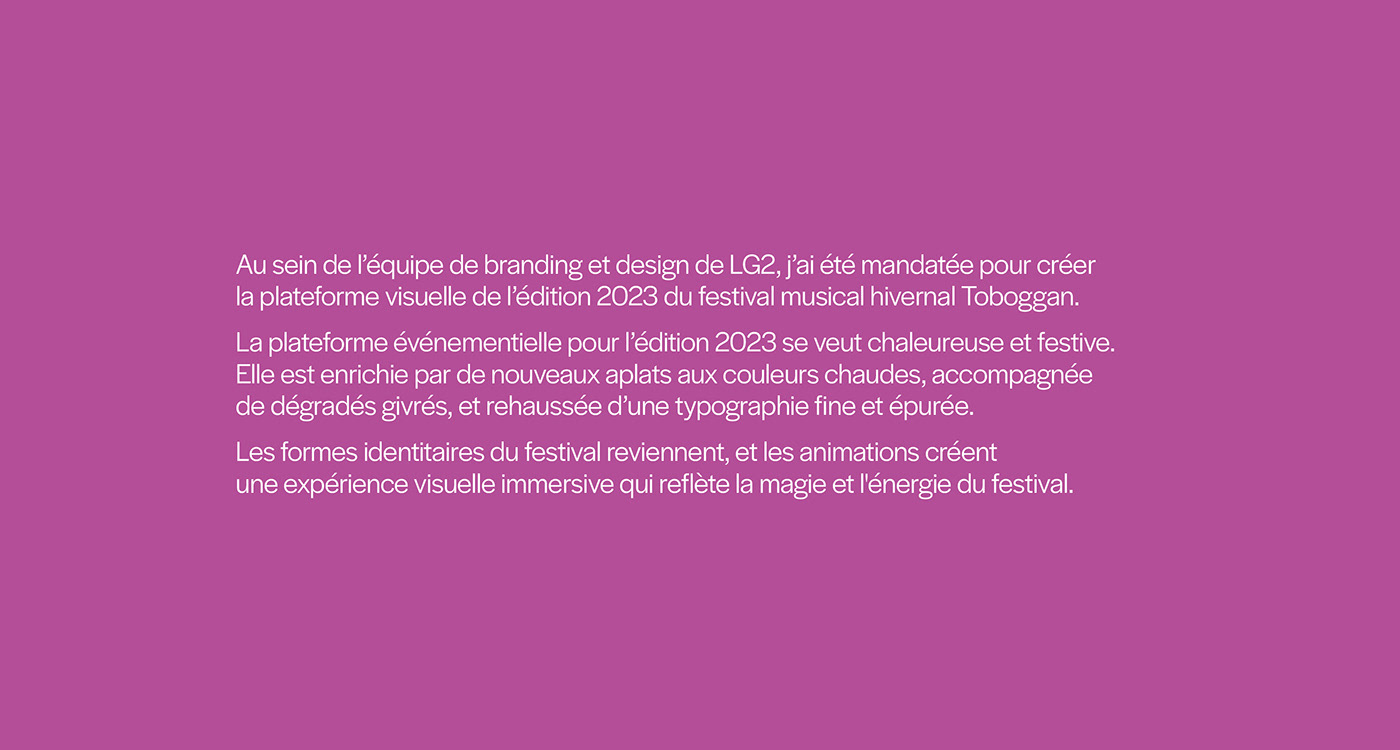 lg2 Event Winter Event Music Festival poster gradient Event Design Quebec