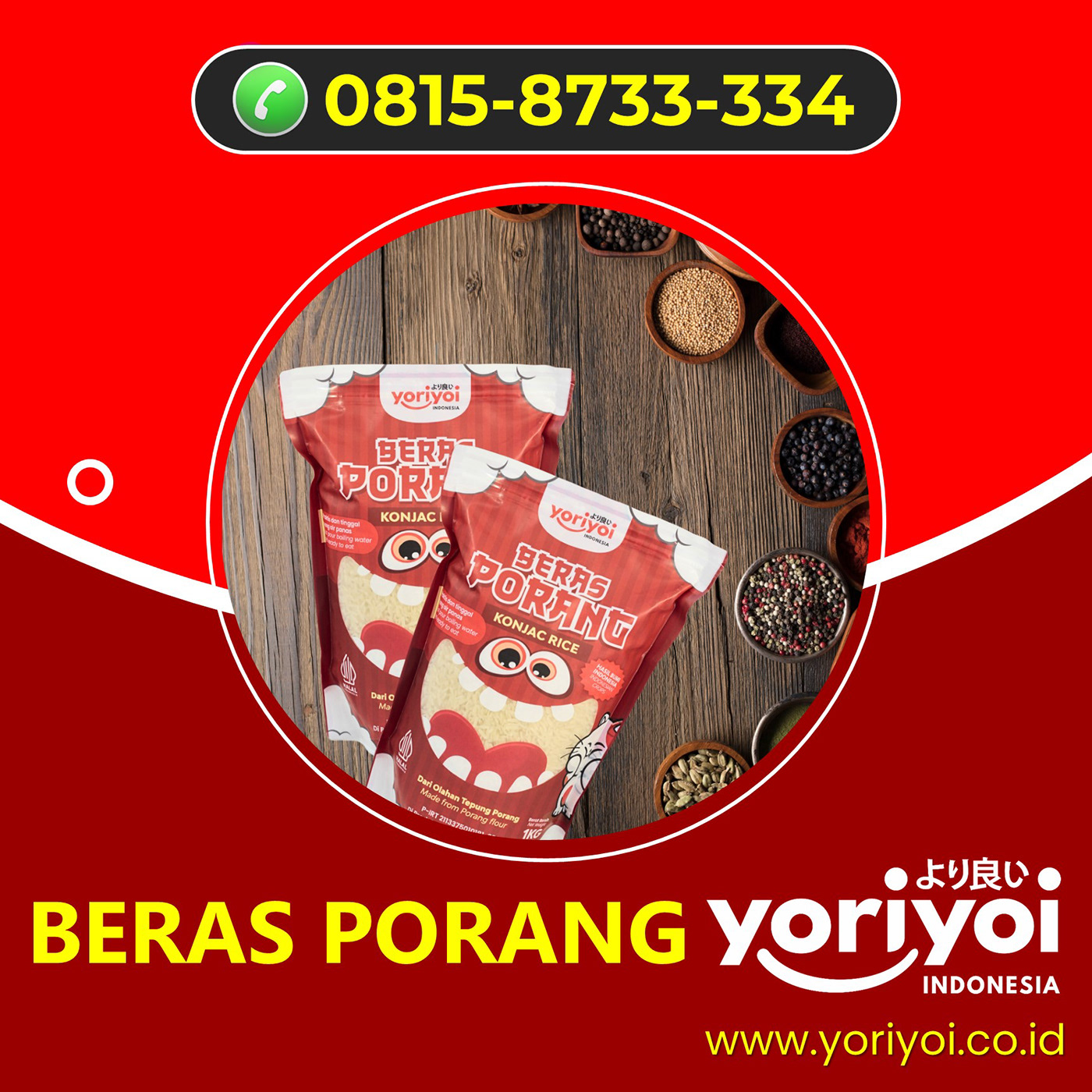 Distributor Beras Konjac Surabaya, Hub 0815-8733-334
