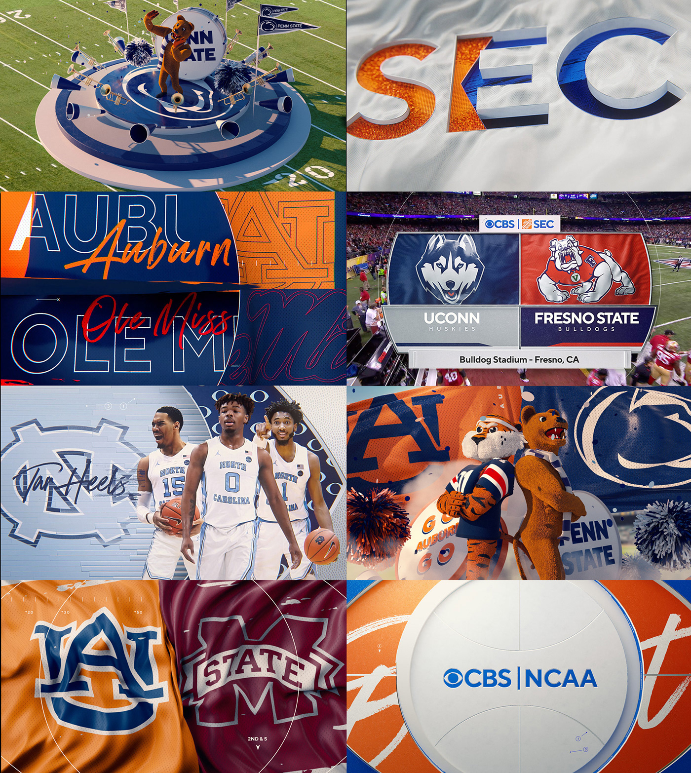 basketball CBS Sports football NCAA nfl notre dame SEC Sports Design Tennessee
