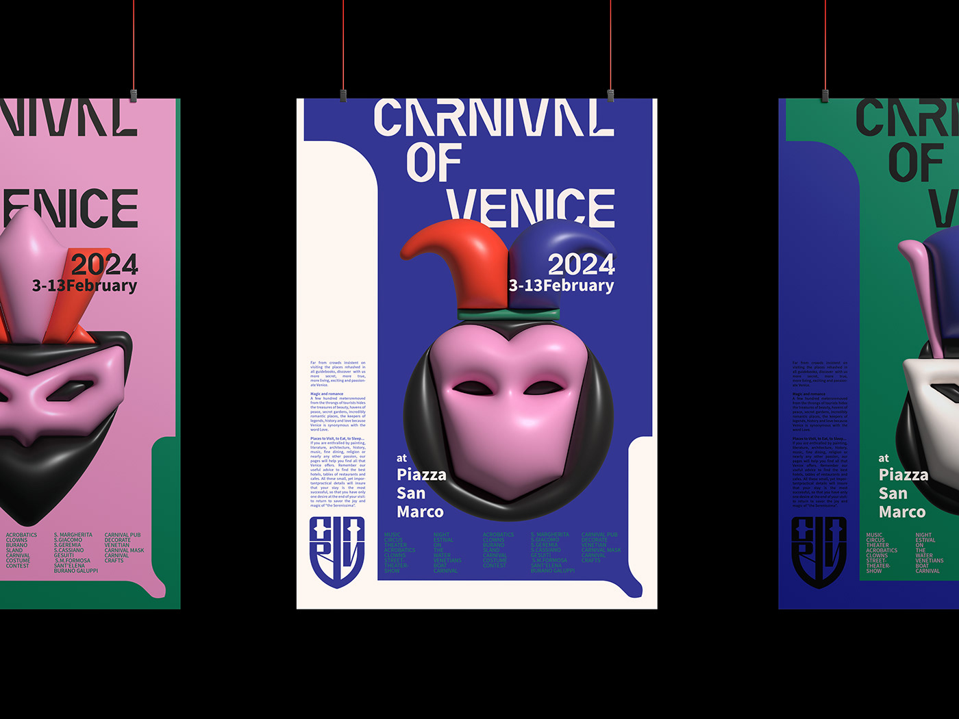Graphic Designer brand identity Logo Design visual identity logodesign tyopgraphy festival venice carnival 晶礦 조던링