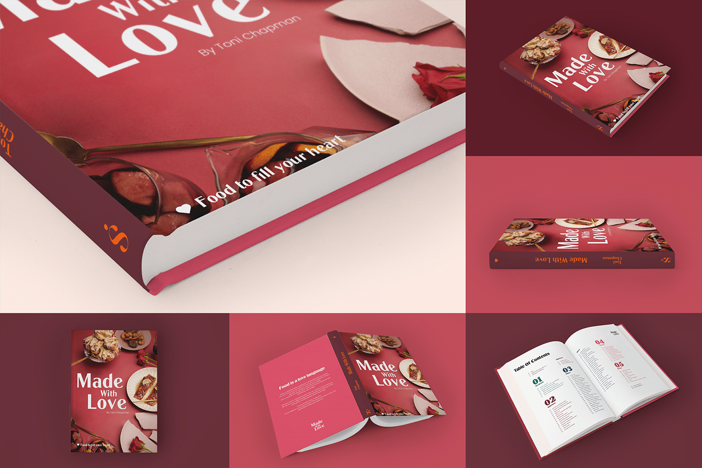 book book cover book design concept cookbook cooking Food  Layout Love restaurant