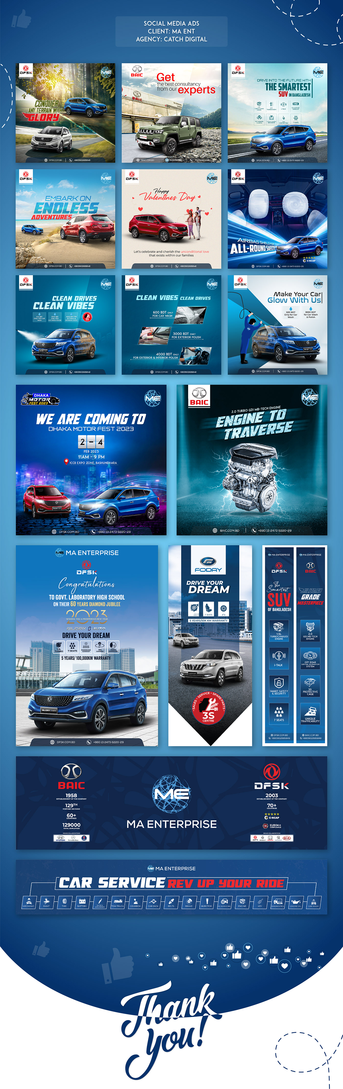 Baic Car creative ads DFSK Car Creative ads graphics design Instagram Ads Social Media ads Vehicle vehicle creative ads