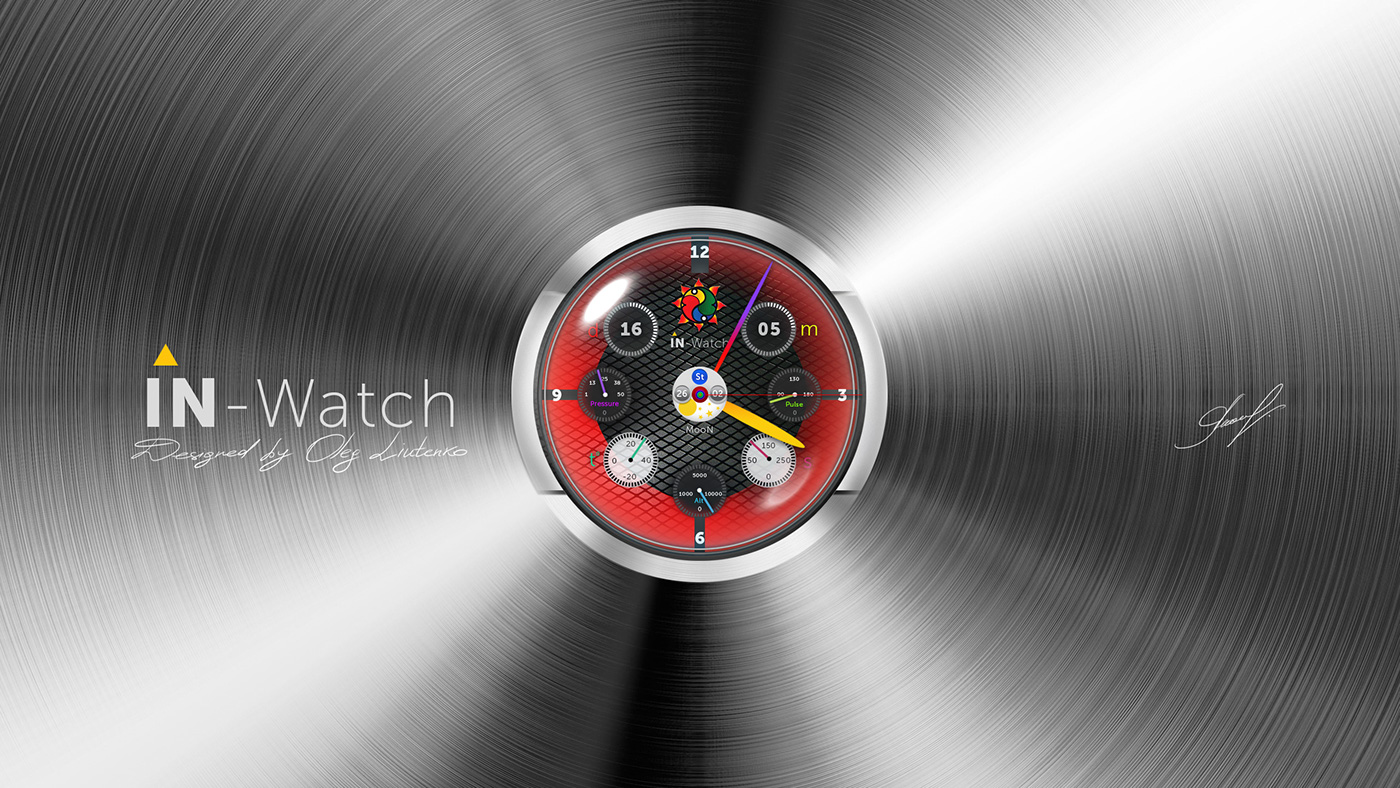 IN-Watch watch oleg liutenko design time clock super Style wow