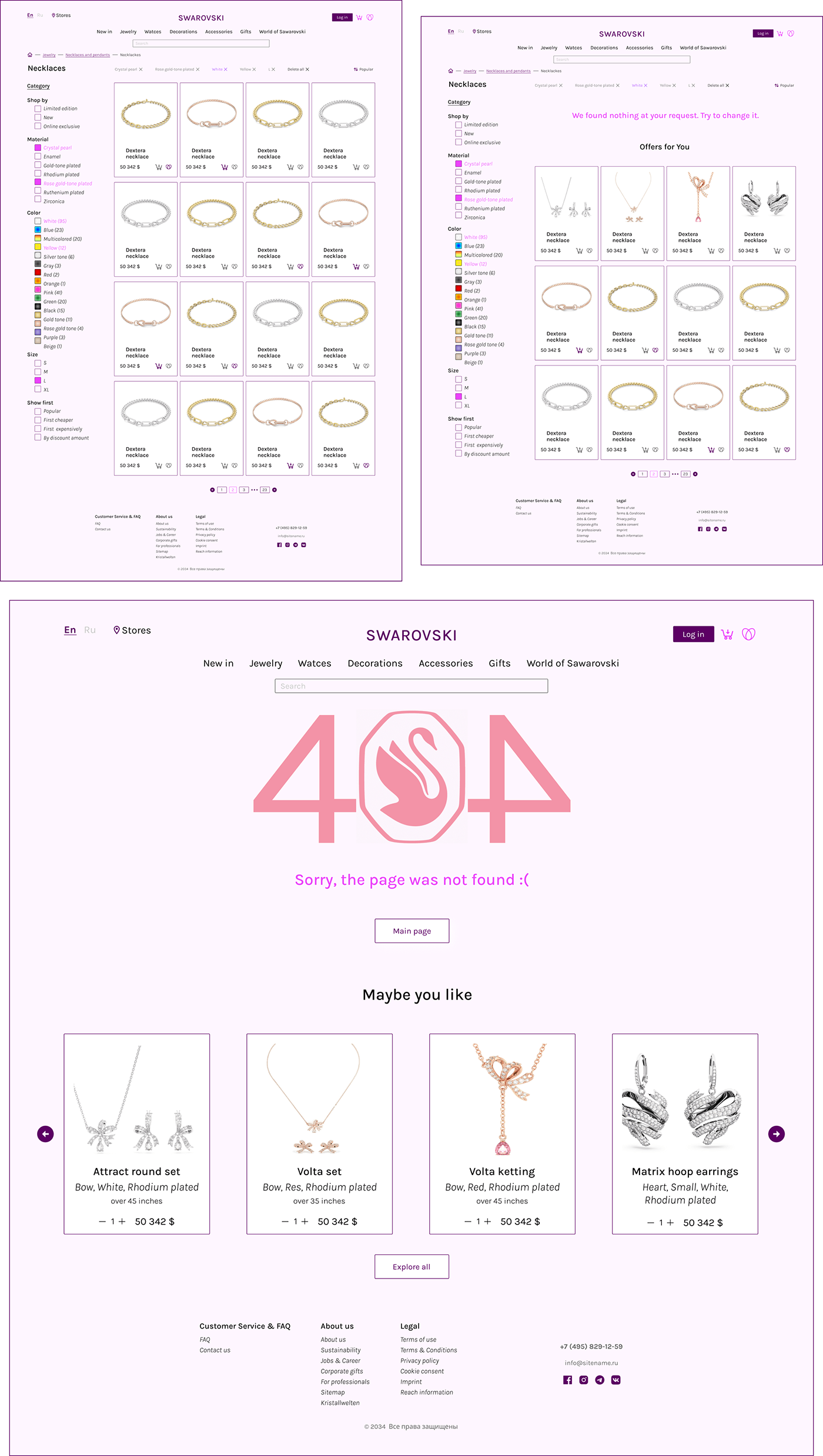 concept Ecommerce Fashion  jewelry online store redesign UI UI/UX Web Design  Website Design