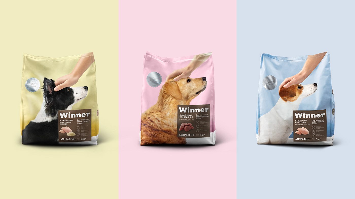 characters colorful Miratorg Packaging Pet pet food Photography  Russia winner Мираторг