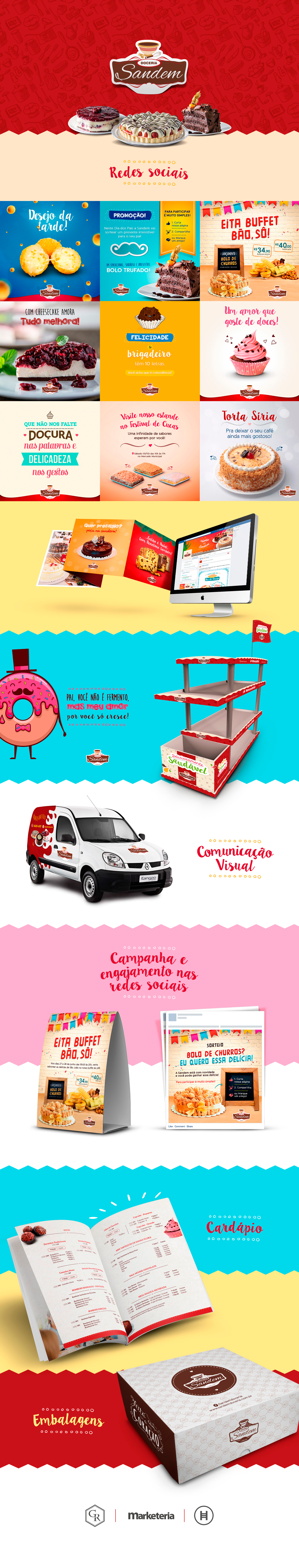 social media facebook menu Food  bakery doceria sweet cute colors cardápio car Coffee package cake cakery