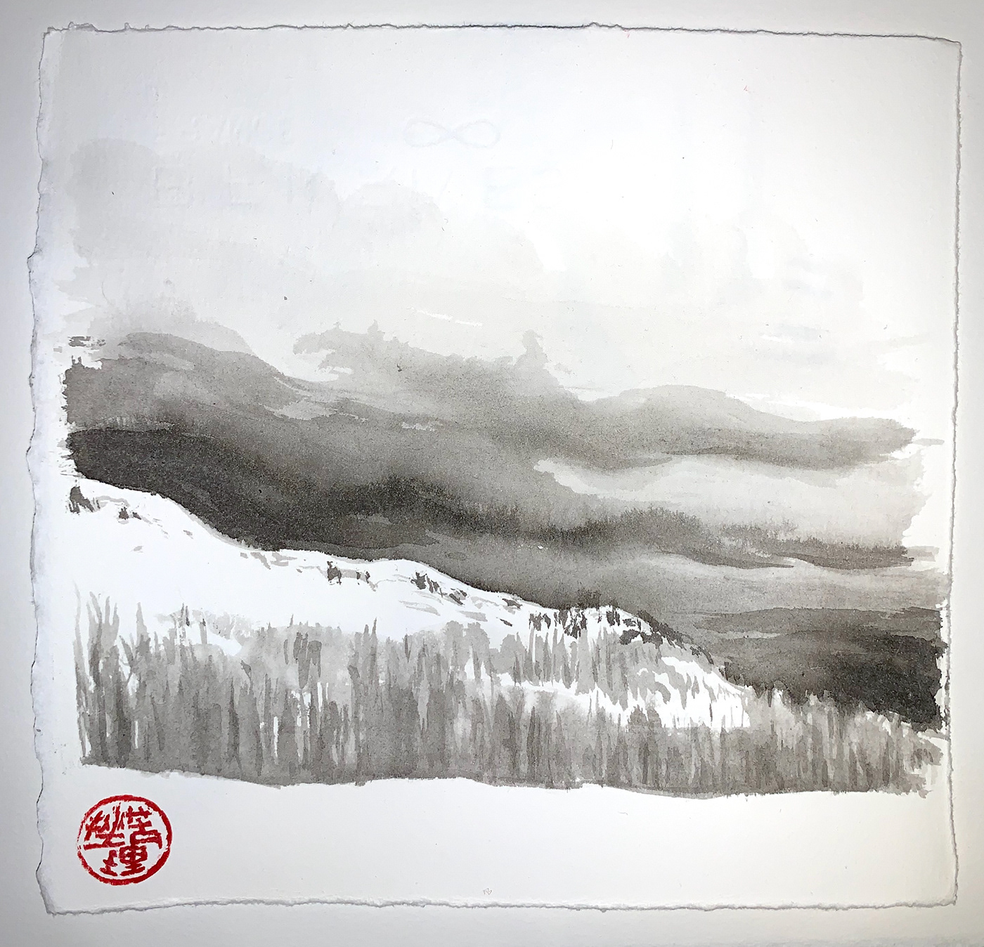 ink Landscape painting   sumi