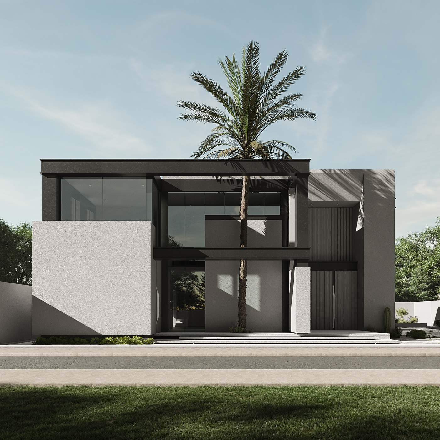 architecture visualization modern archviz luxury Private minimal design home