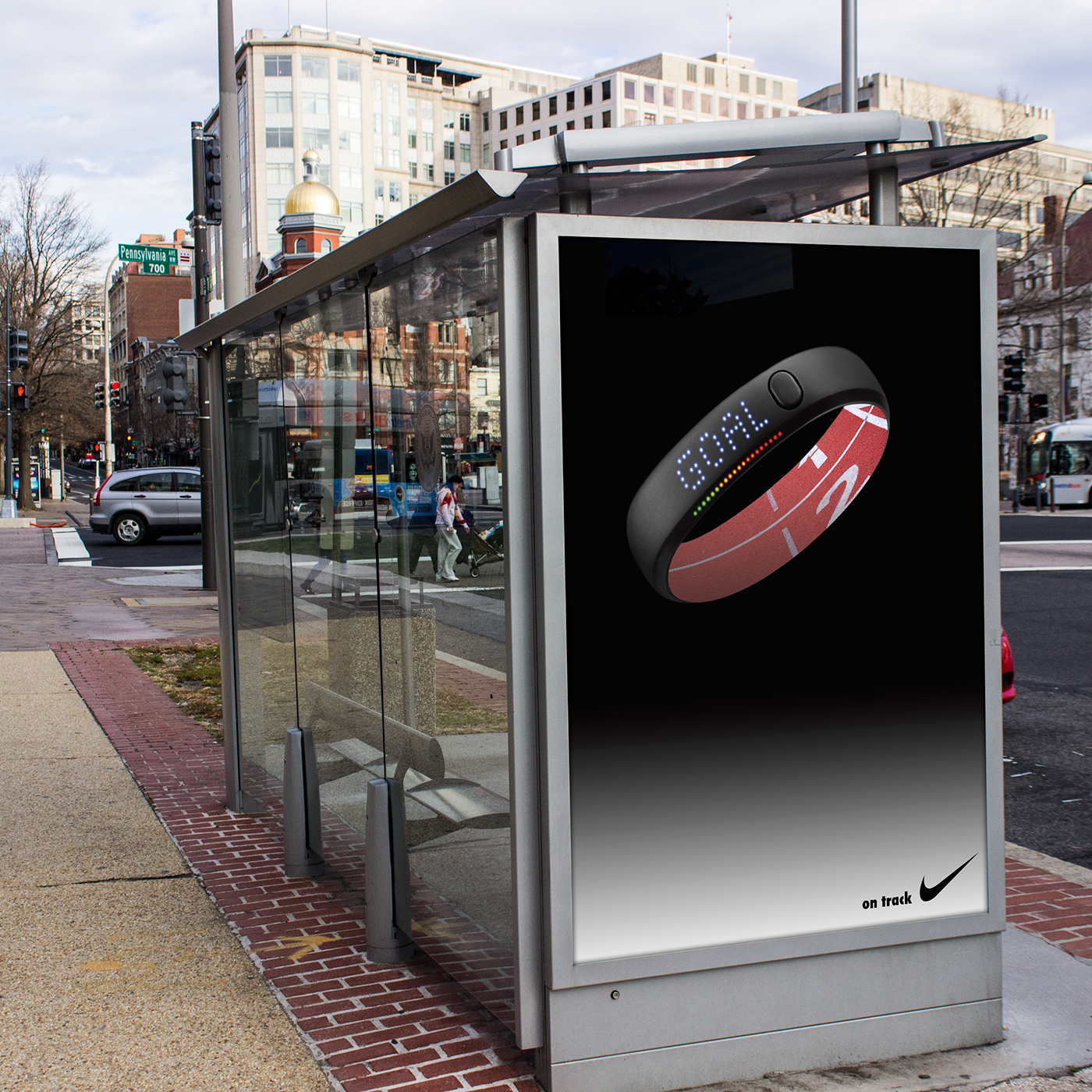 poster ads Nike series fitness band sport