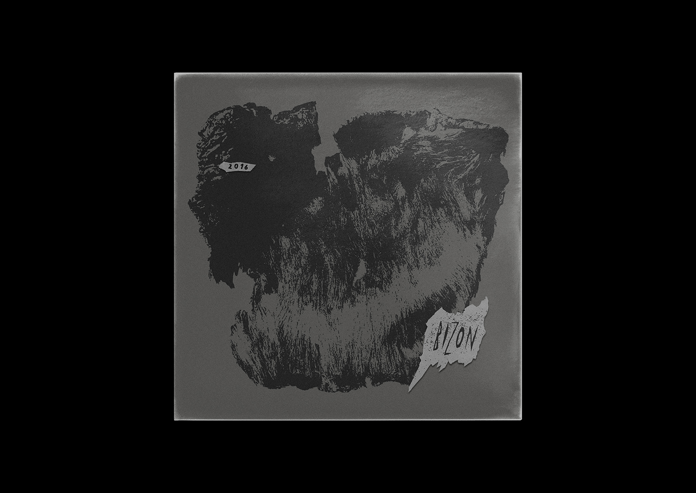 Adobe Portfolio bizon band rock Album cover vinyl animal black invert line dot texture Croatia Love