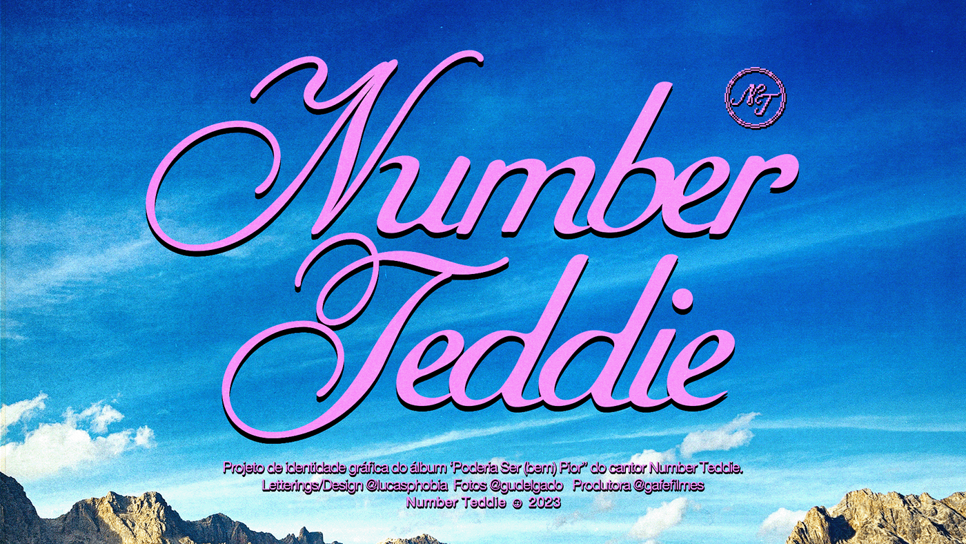 album cover album artwork lettering music video tipography tipografia identidade visual number teddie poderia ser pior