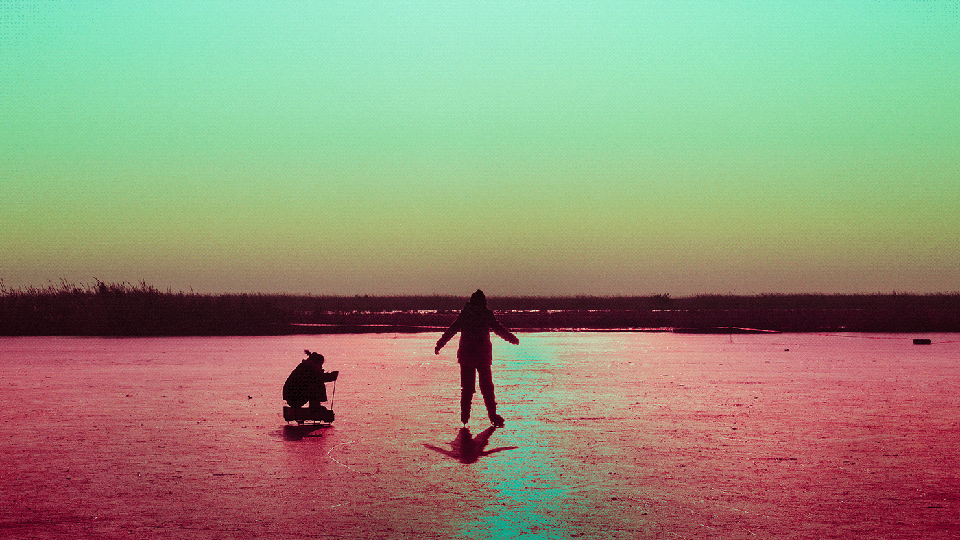 "Frozen Lake" is the colored image for the alternative process.
The location is Ayding Lake, China.