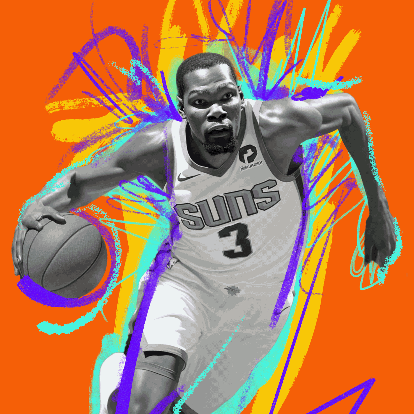 brushes NBA Illustrations illustrated illustrations digital illustration Illustrated Basketball procreate illustrations