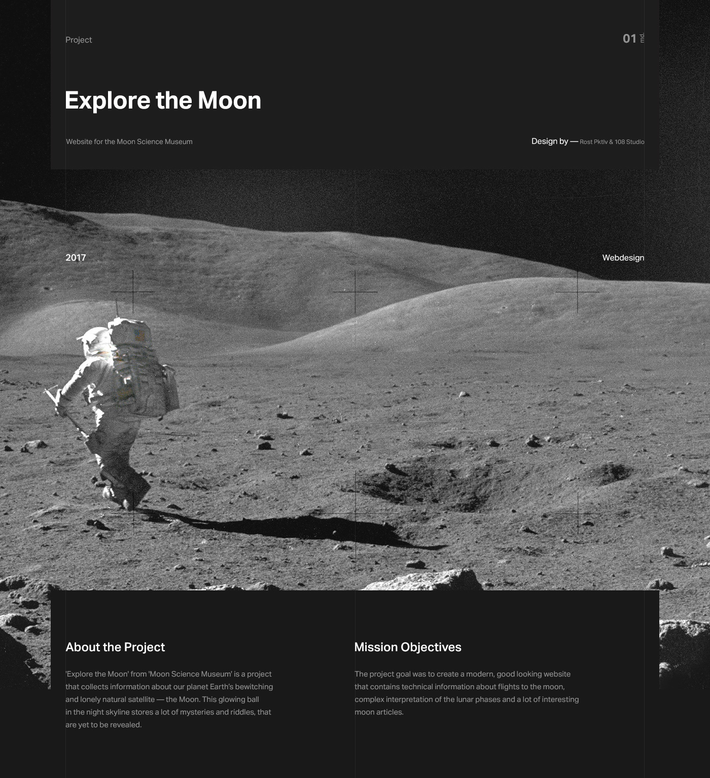 Web Design & UI/UX: Explore the Moon