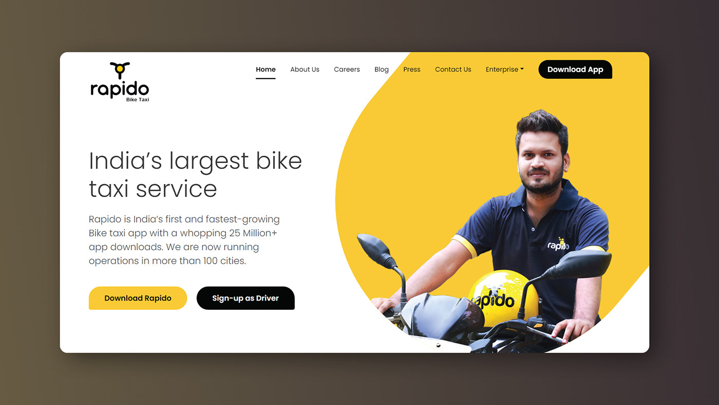 Bike Taxi branding  logo rapido rebranding simple start up ILLUSTRATION  commute motorcycle