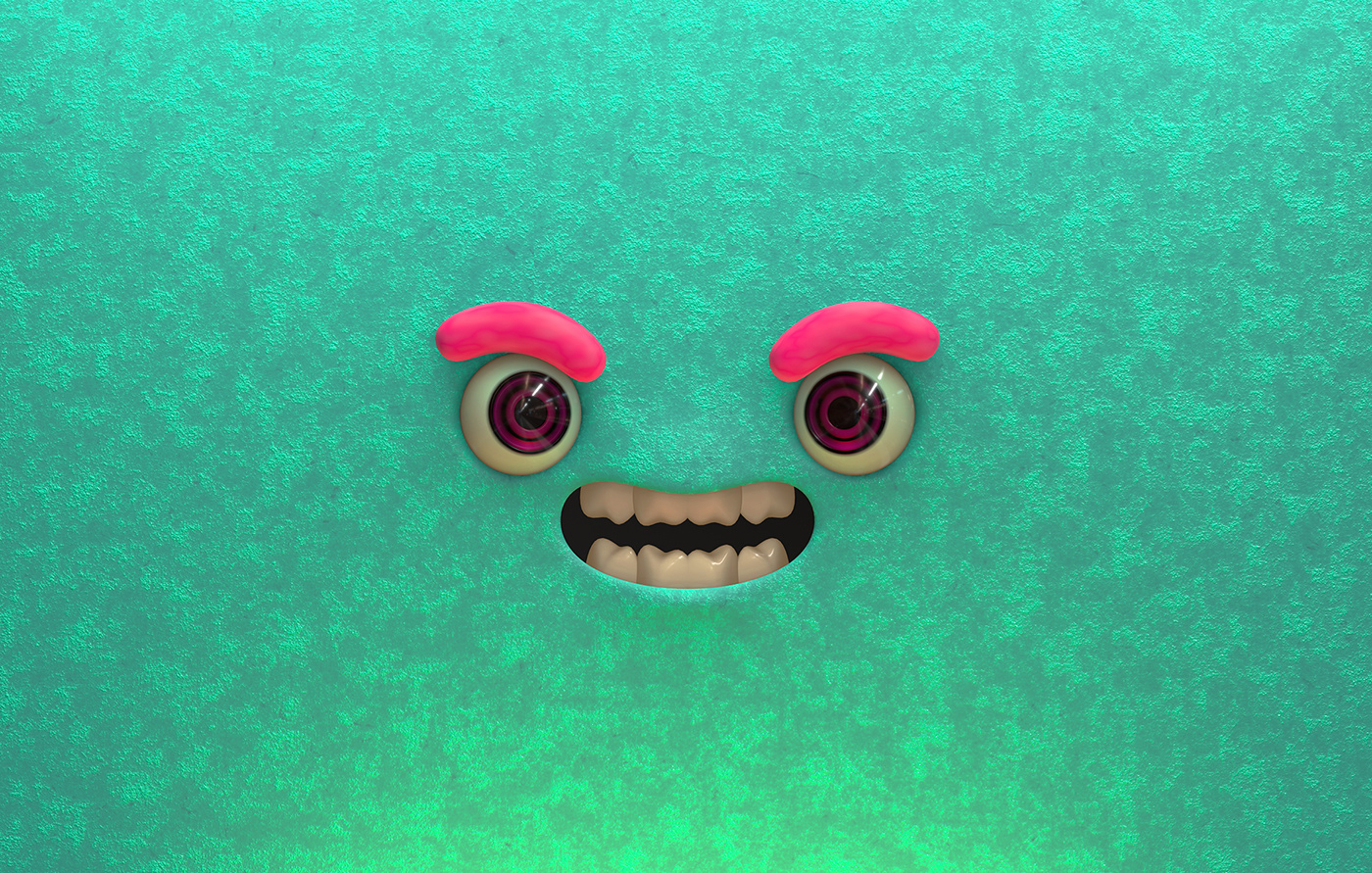 3D blender CGI Character faces Render 2023 design colorful inspiration pink