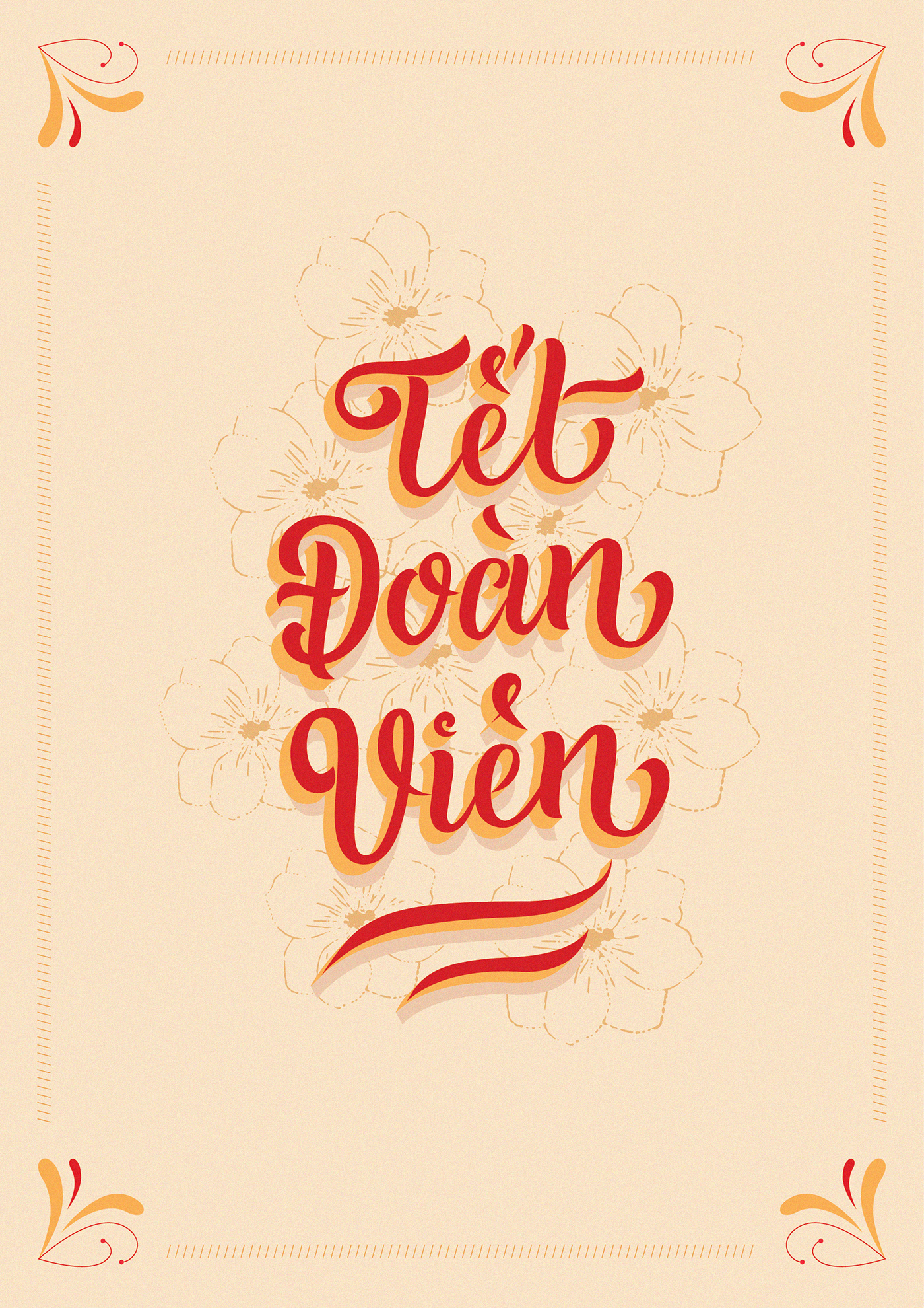 craft typography   Tet Holiday tet illustration vietnamese HAND LETTERING tet Tết typo Tết typography Tết concept