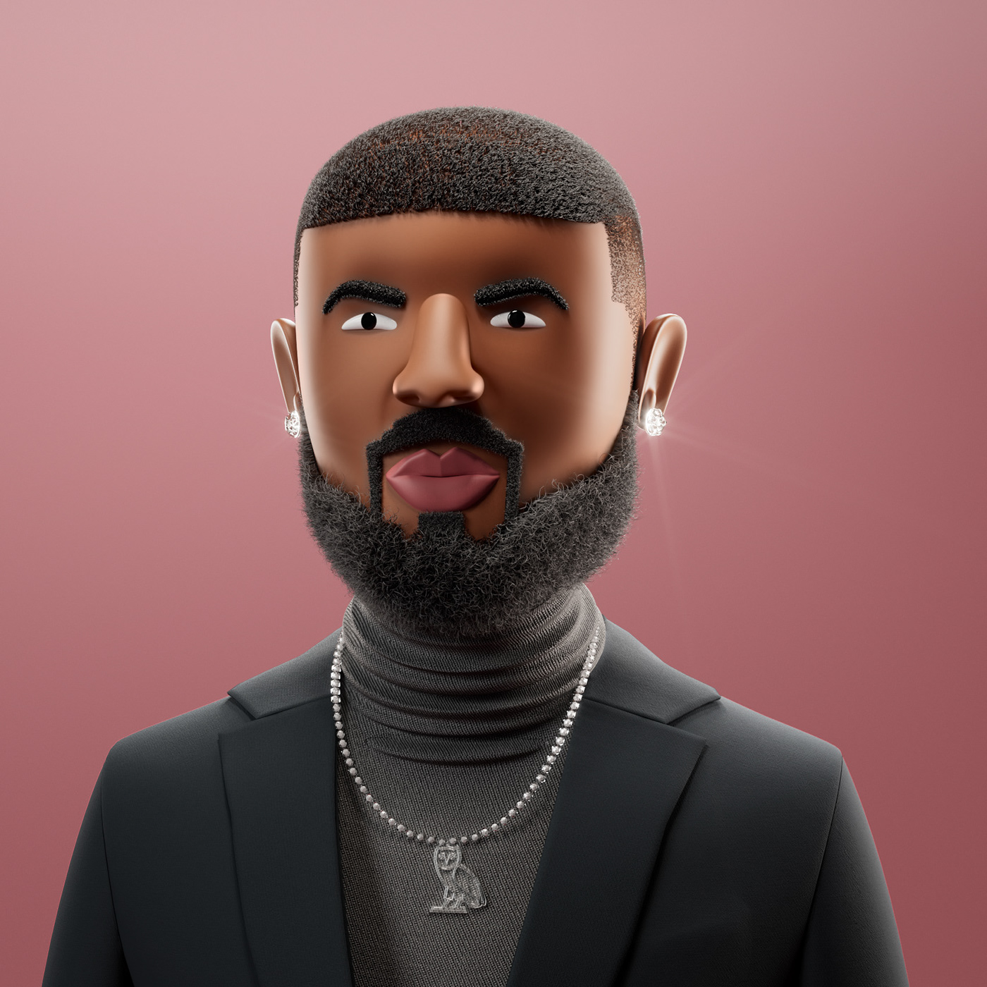 3D c4d CGI characters cinema4d ILLUSTRATION  portrait rap Rappers redshift