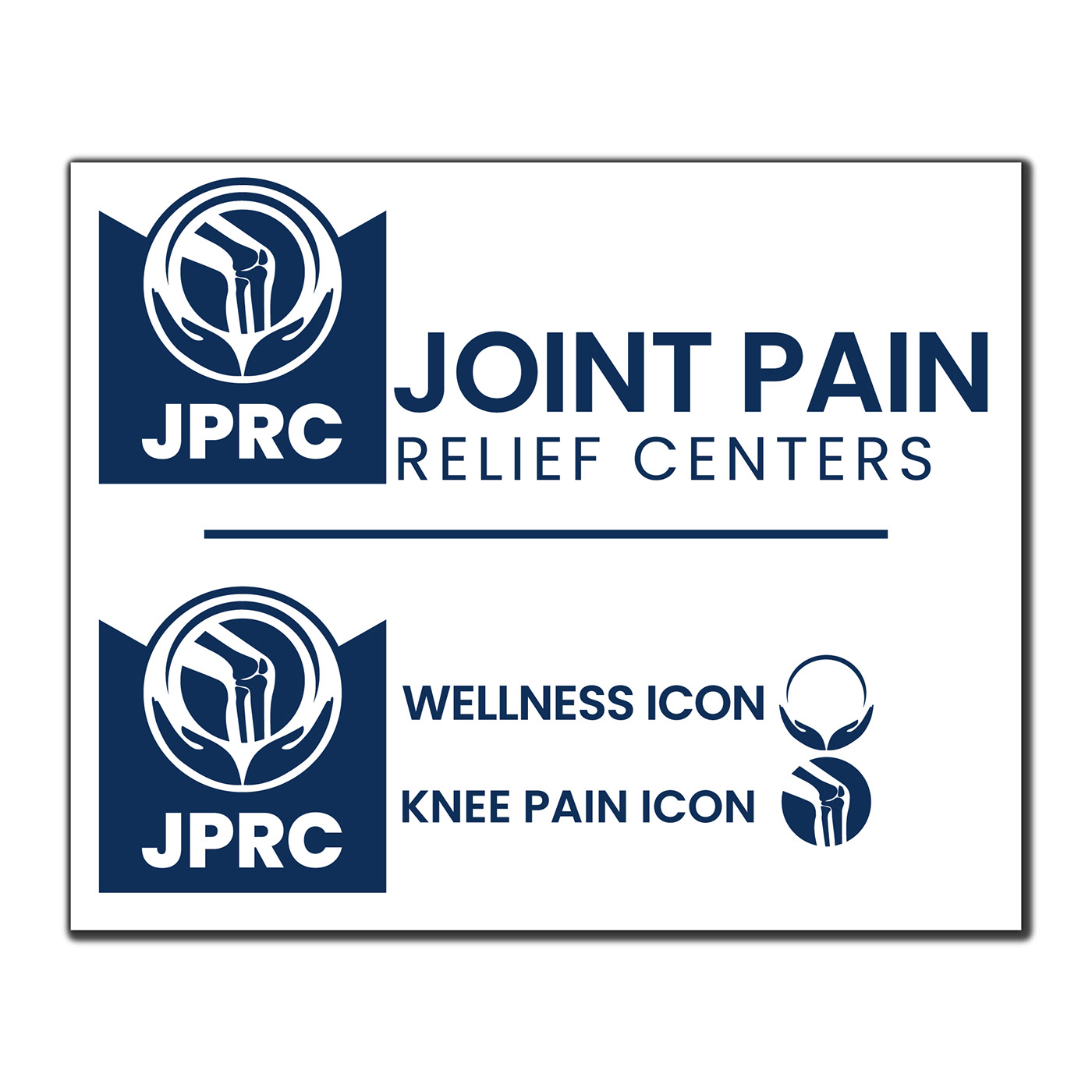 Joint pain relief center medical hospital logo Wellness Health knee