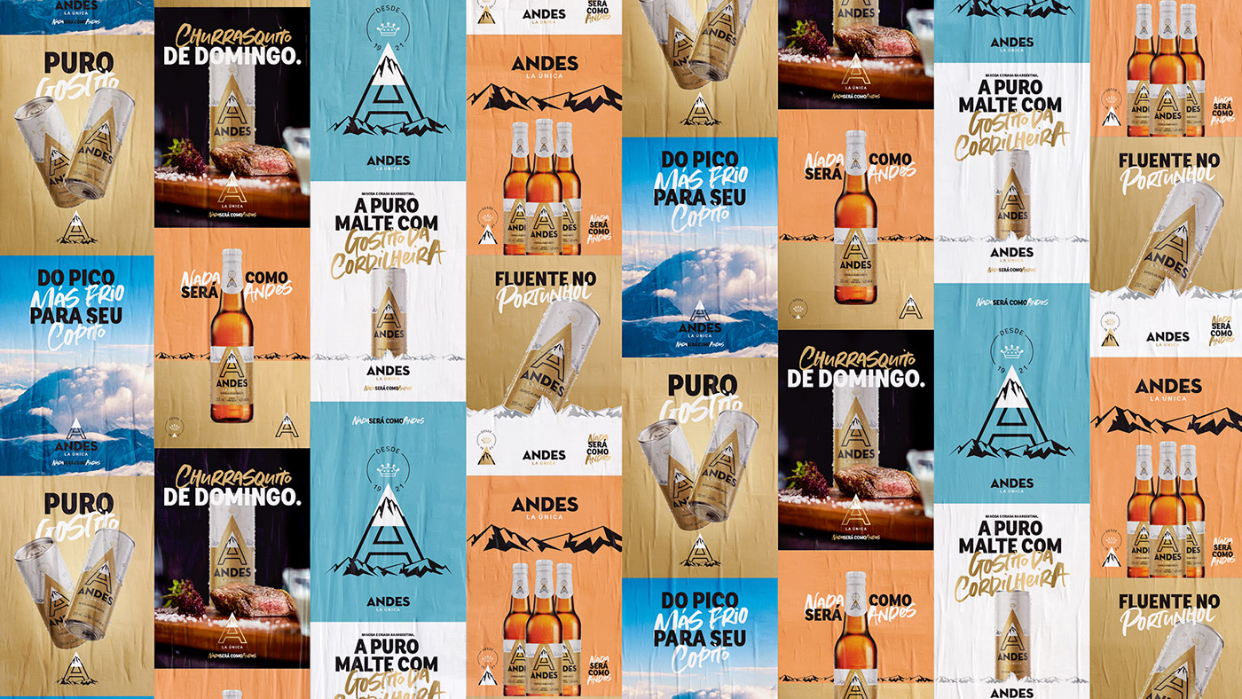 ambev Andes beer beverage brand branding  design food and beverage strategy typography  