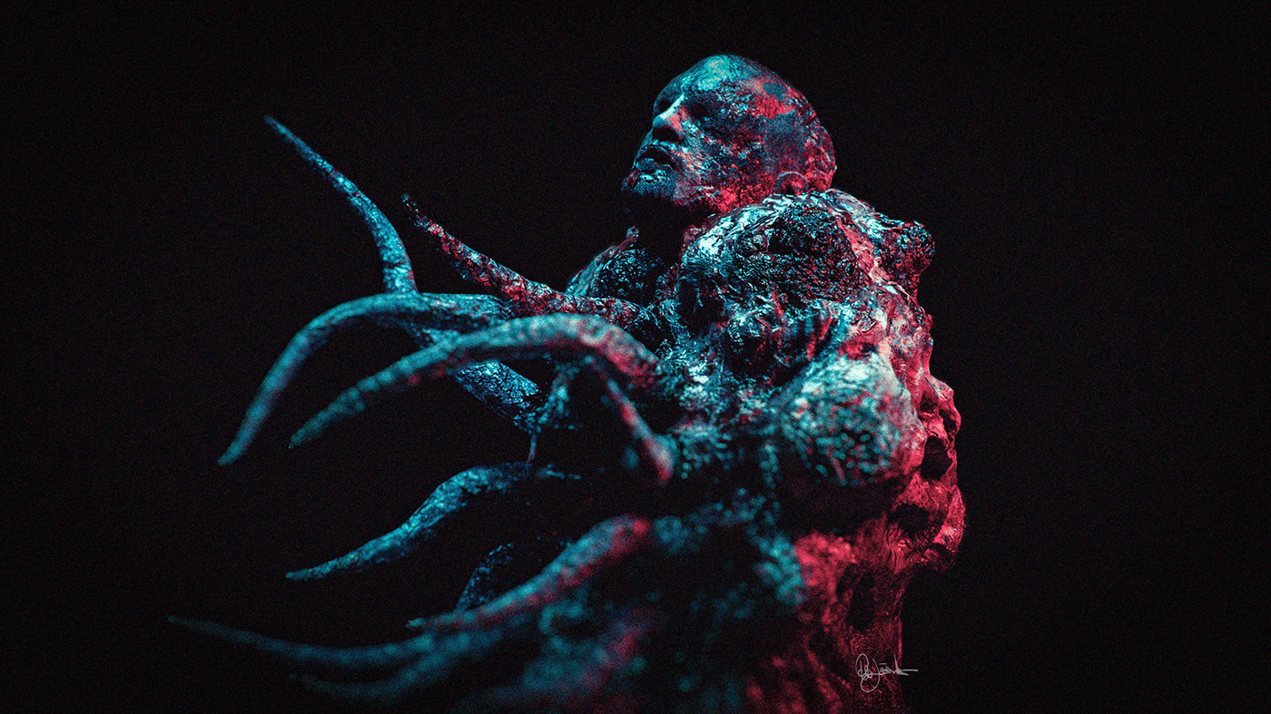 3D Render Character design  Digital Art  artwork Scifi concept art horror monster creature
