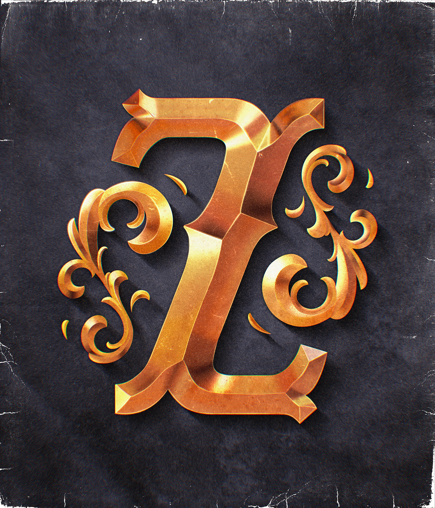 Digital Lettering of the letter Z for Zorro