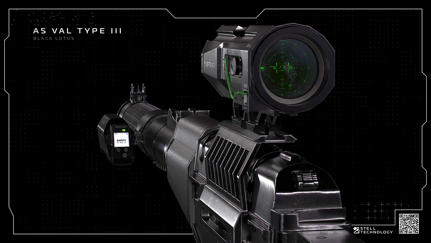 concept Cyberpunk Gun Scifi scope stellstudio stelltech stelltechnology vanyastellar Weapon