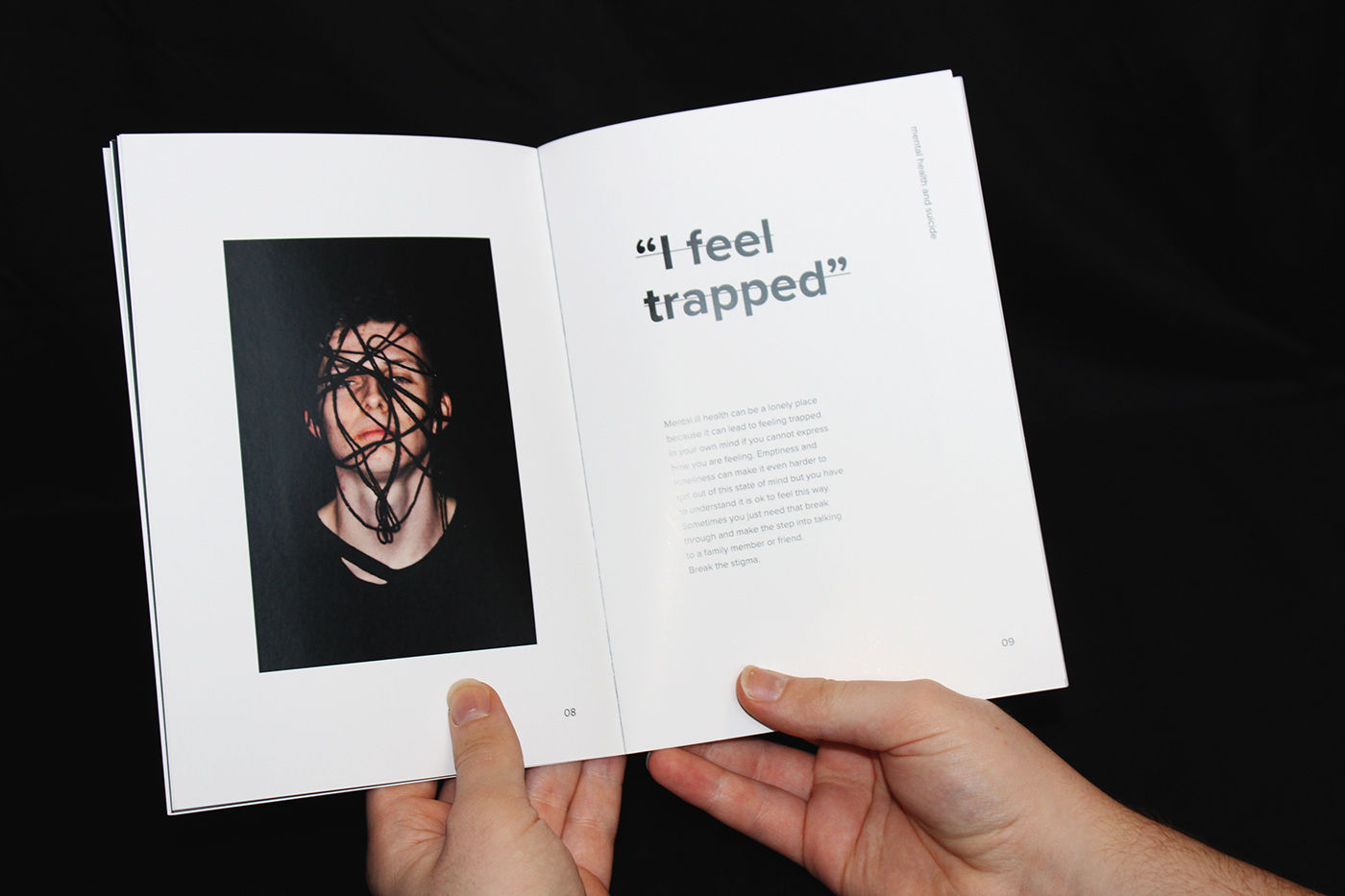 mental health suicide design book editorial Stigma depression anxiety Advertising  mental illness