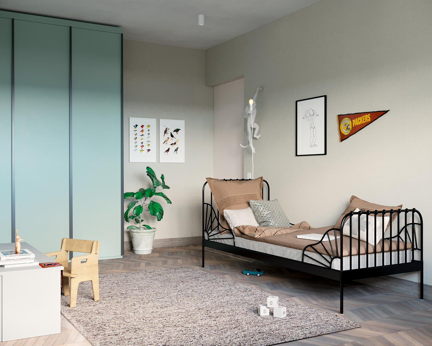 #coronarender #retro #interiordesign #ideas #art #childrenroom #livingroom