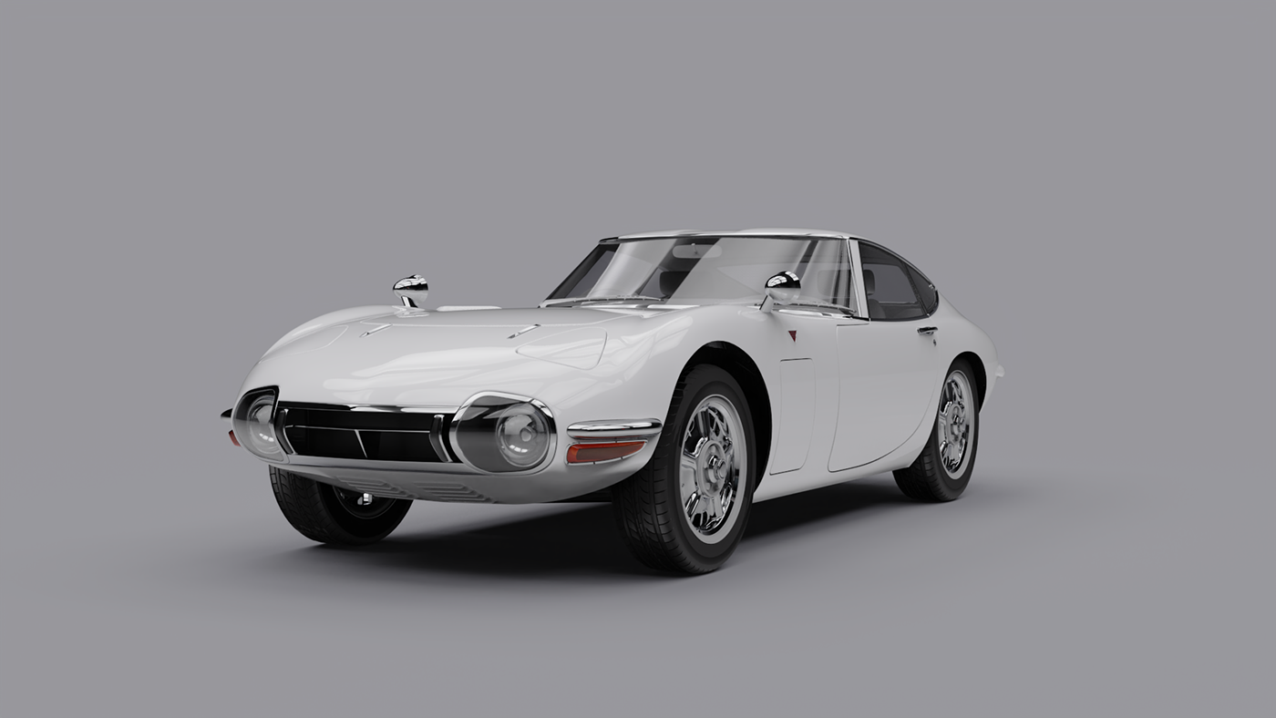 3D car Classic Vehicle 2000gt automotive   CGI creation Render toyota