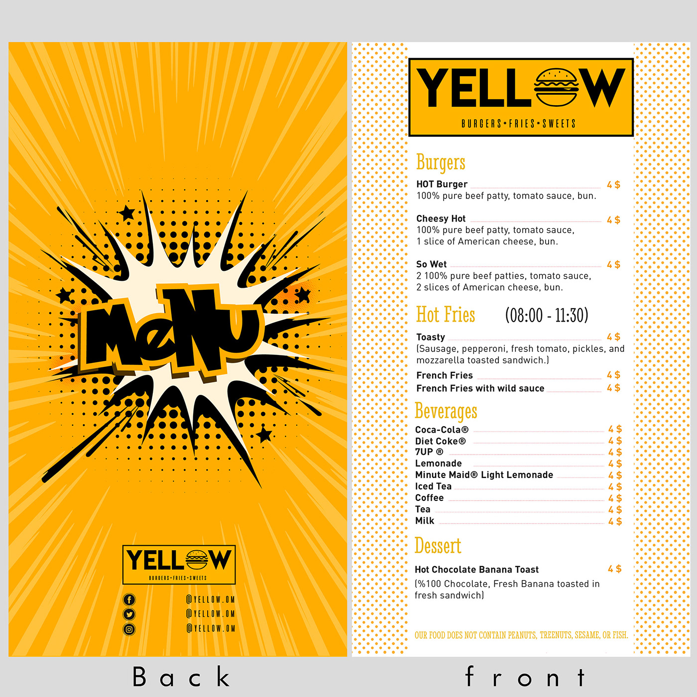 art bar burger graphic Interior metal pop popart restaurant yellow
