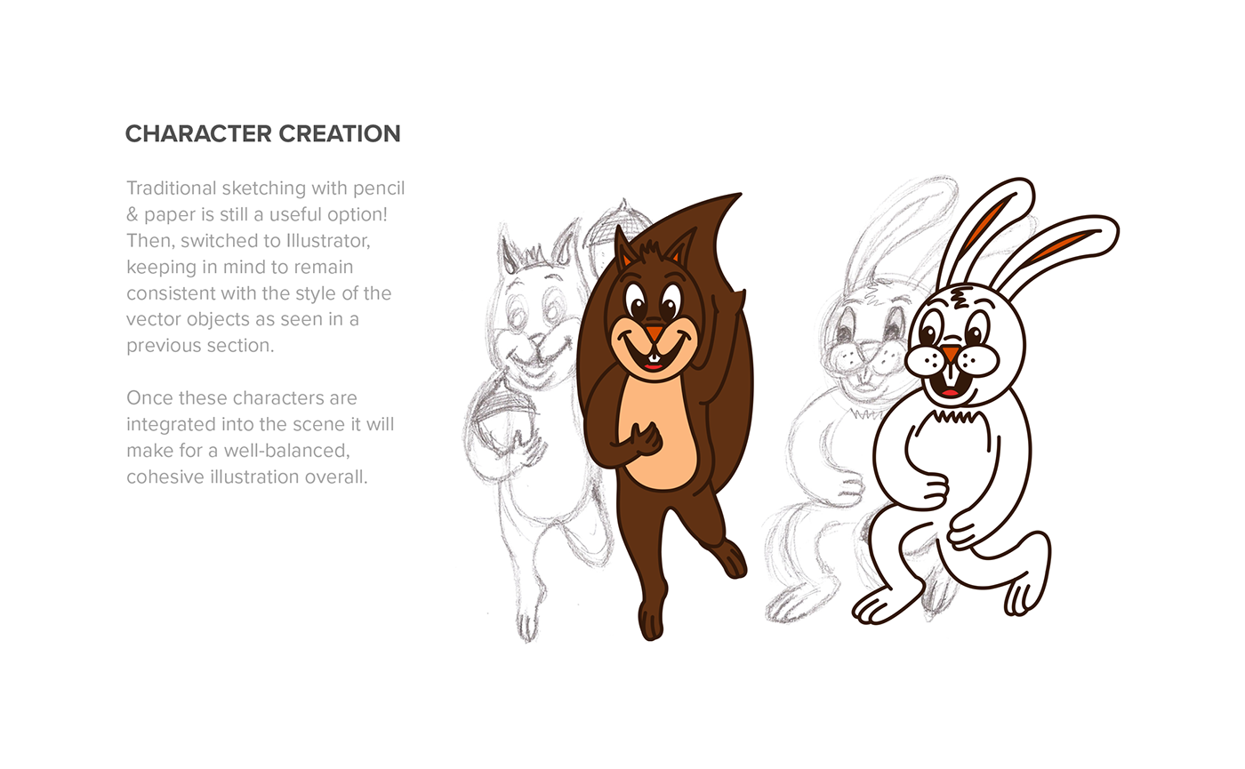 adobe cartoon Case Study Character commission ILLUSTRATION  Illustrator process Project vector