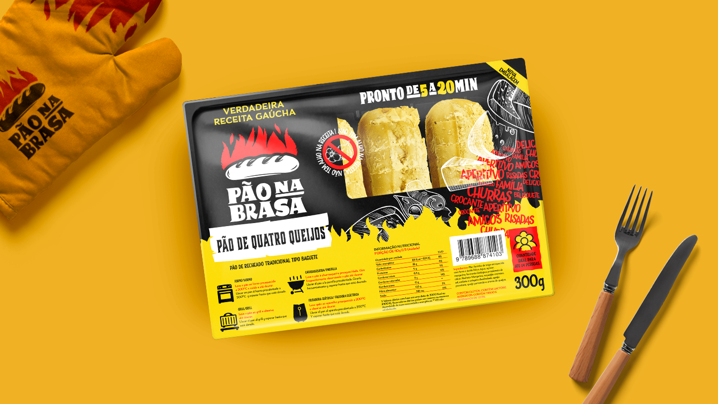 barbecue Brazil bread Cheese custom type Food  Garlic identity logo pao de alho