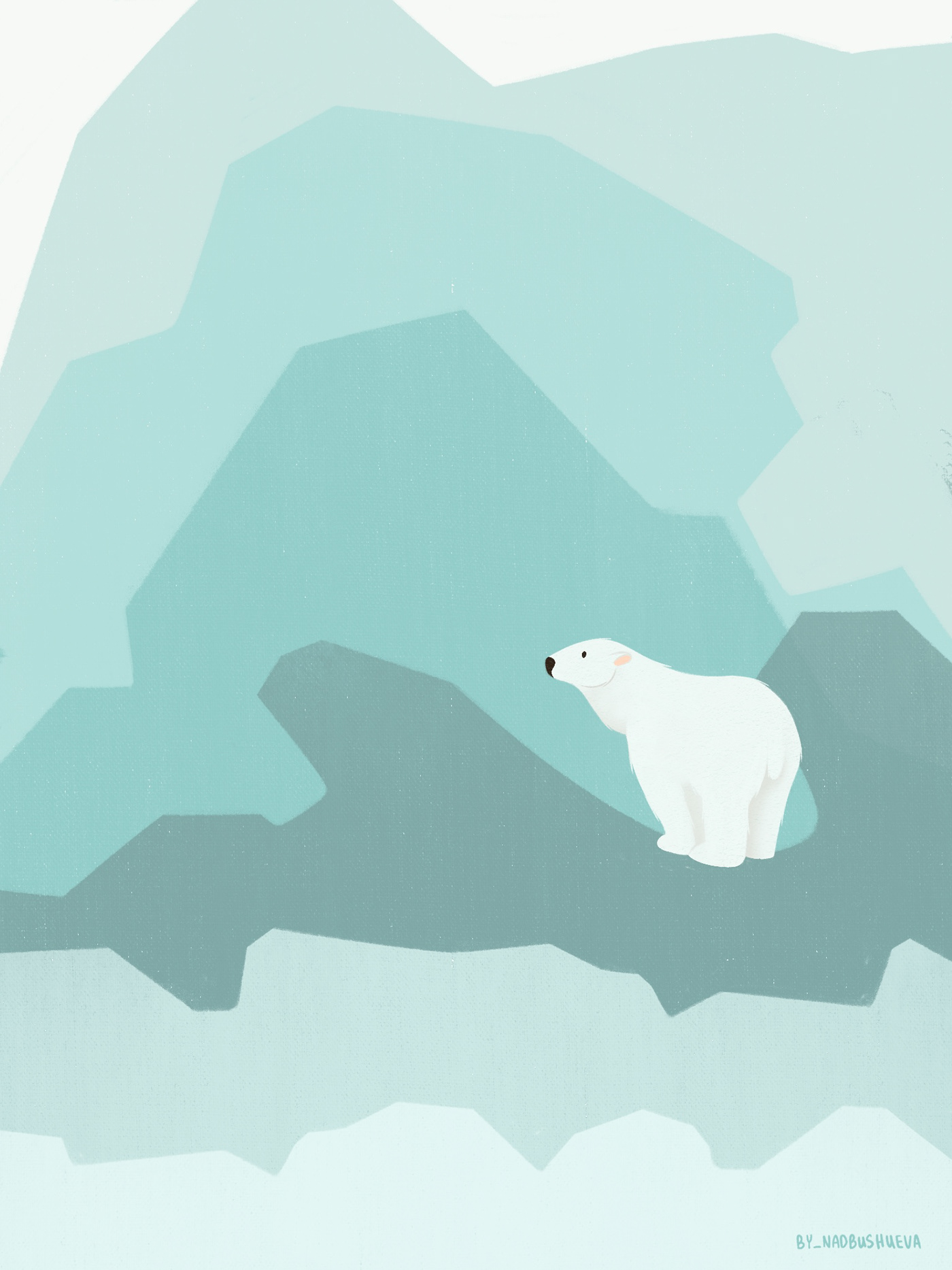 animals animals illustration animals north arctic animals arctic ocean digital illustration narwhal penguin Polar Bear winter