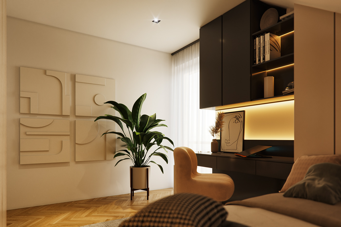 3ds max architecture archviz CGI corona Interior interior design  modern Render visualization